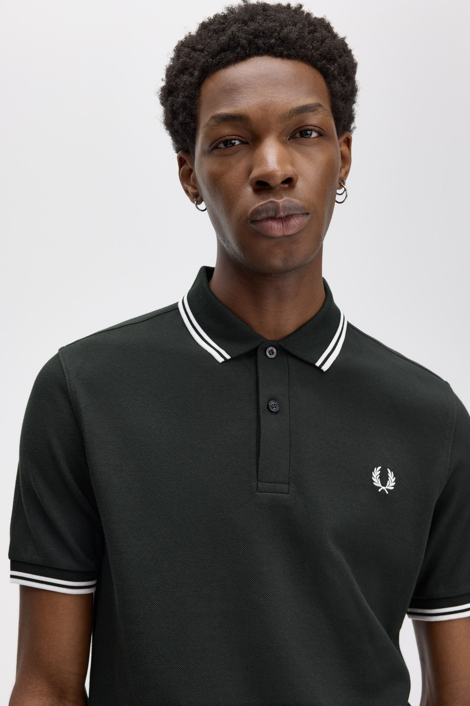Polo Original  'Twin Tipped Fred Perry Shirt' Verde-escuro-3