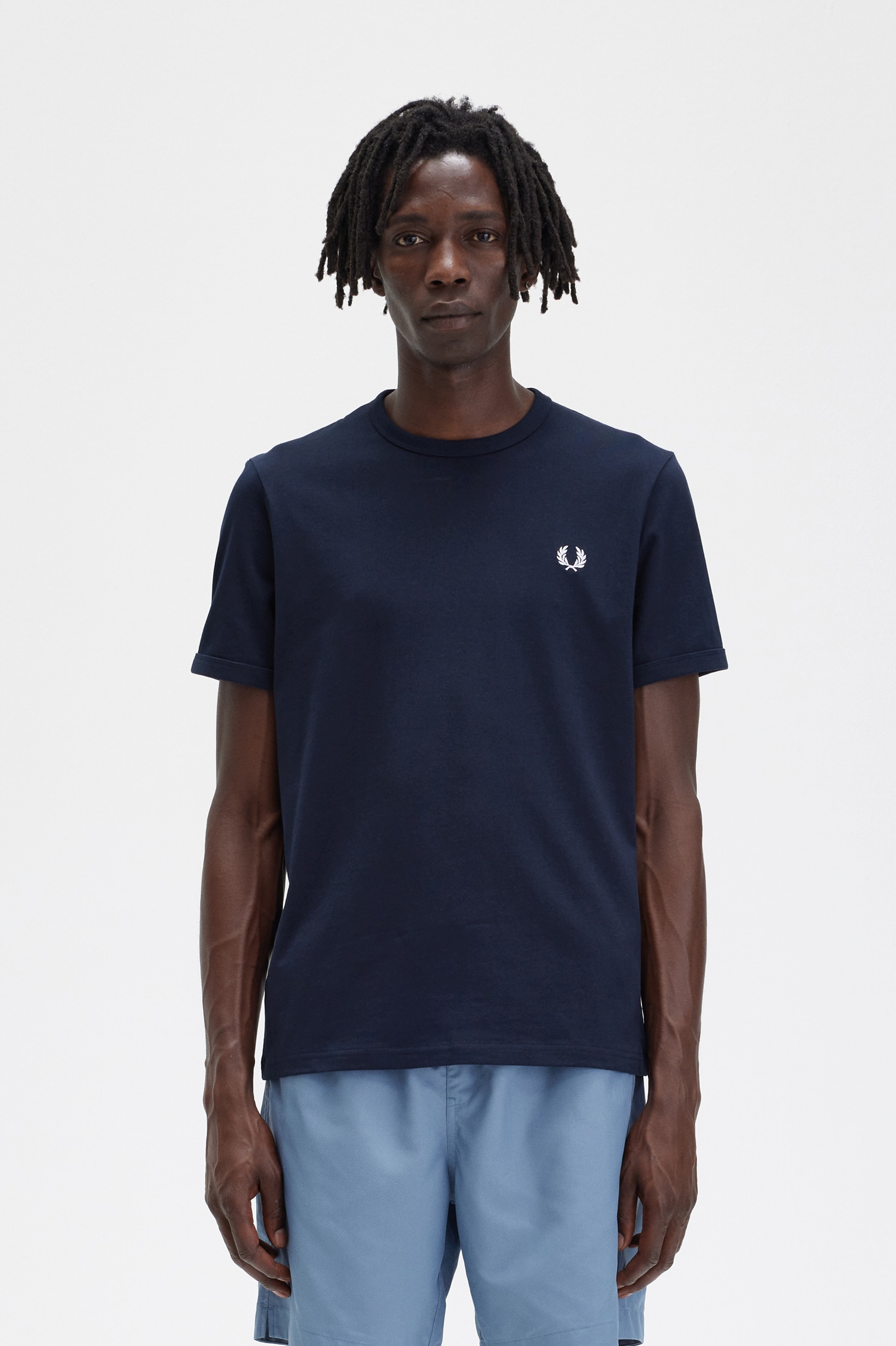 T-Shirt 'Ringer' Azul-marinho-1