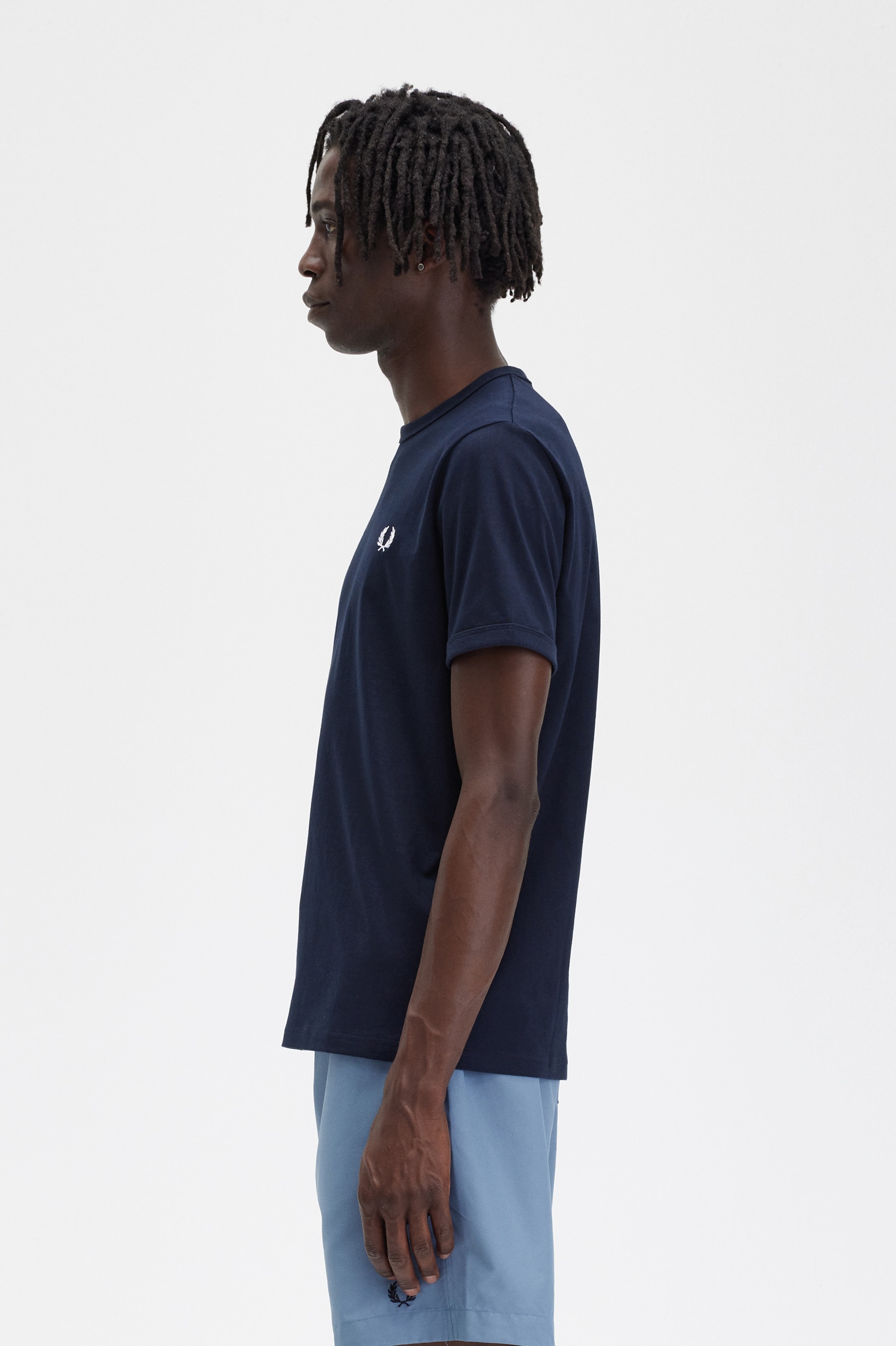 T-Shirt 'Ringer' Azul-marinho-2
