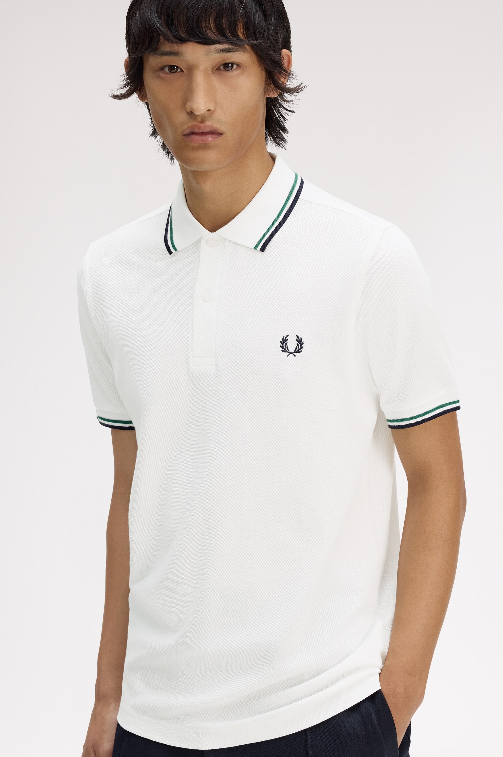 Polo Original  'Twin Tipped Fred Perry Shirt' Branco-1