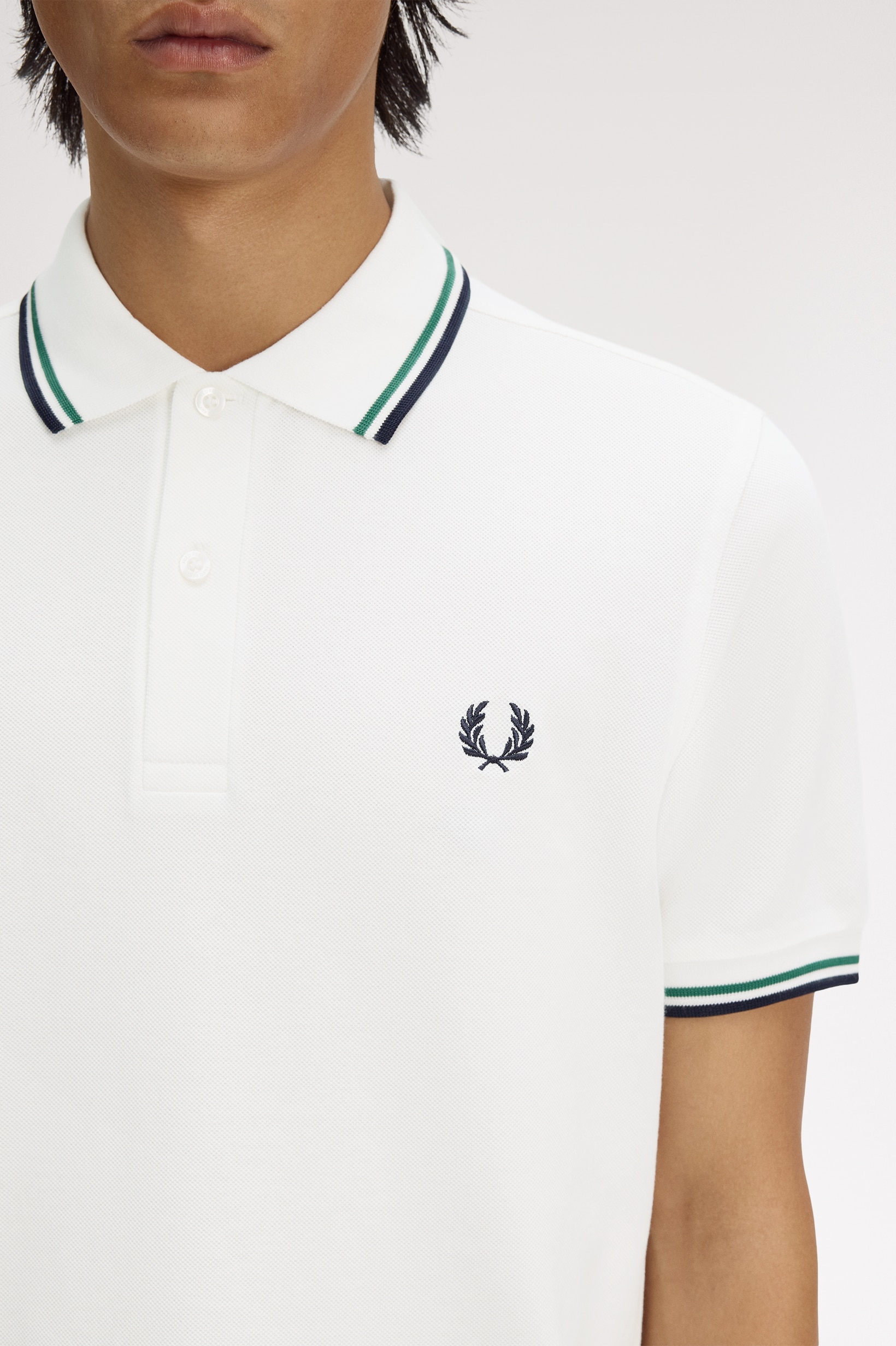 Polo Original  'Twin Tipped Fred Perry Shirt' Branco-3