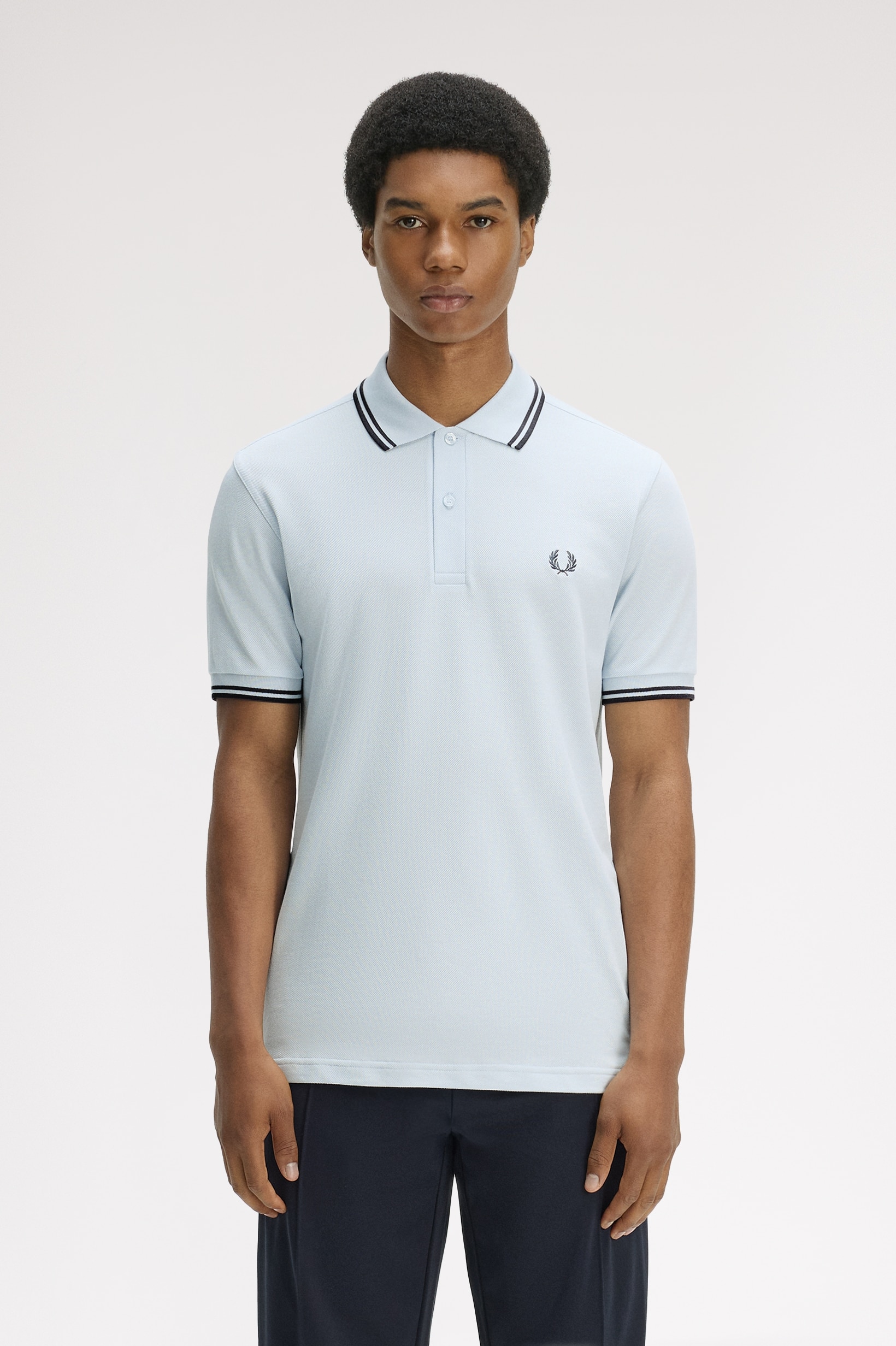 Polo Original  'Twin Tipped Fred Perry Shirt' Azul-claro-1