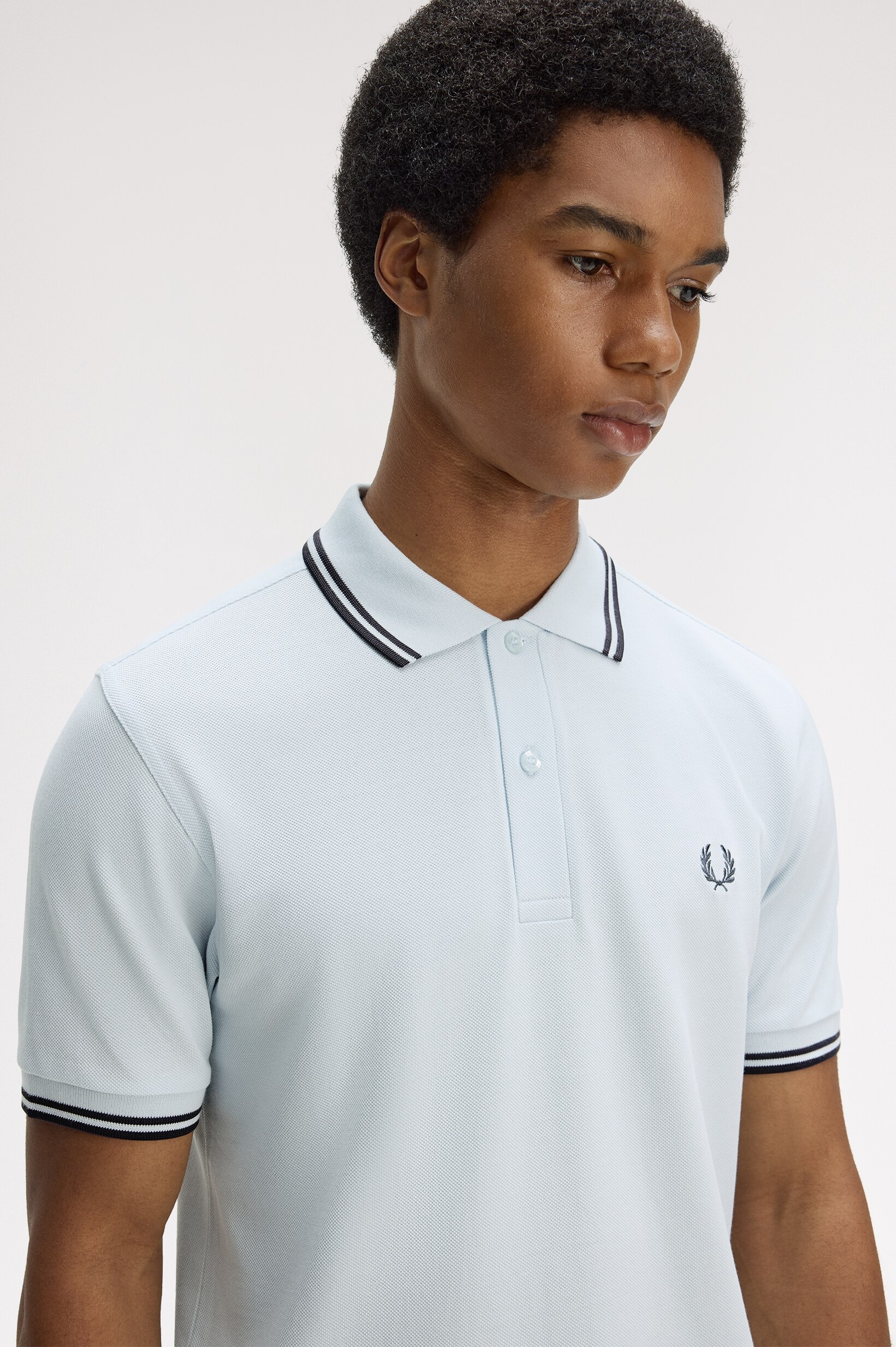 Polo Original  'Twin Tipped Fred Perry Shirt' Azul-claro-2