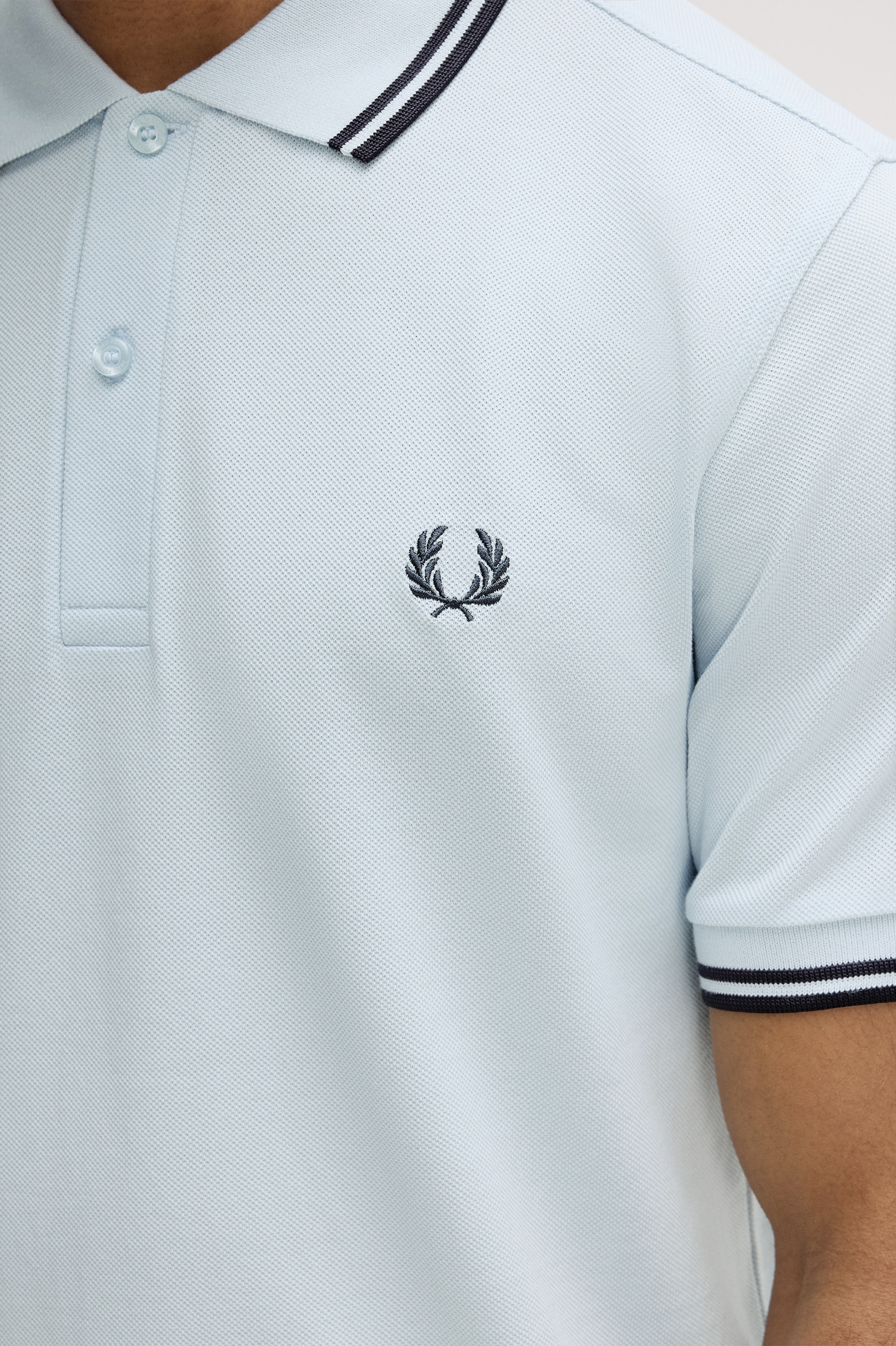 Polo Original  'Twin Tipped Fred Perry Shirt' Azul-claro-3
