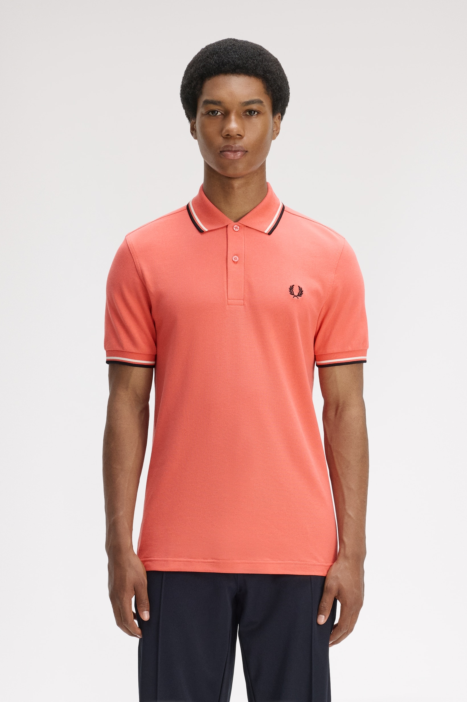 Polo Original  'Twin Tipped Fred Perry Shirt' Salmão-1