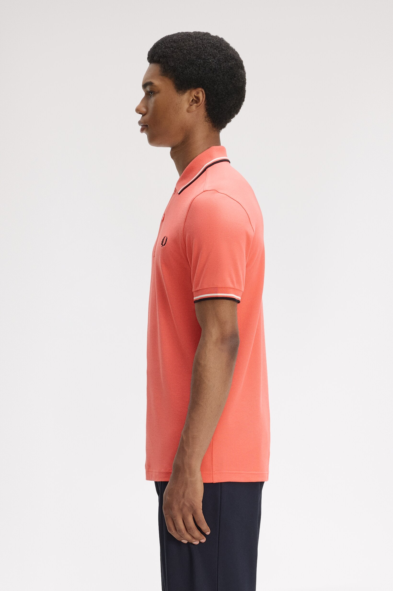 Polo Original  'Twin Tipped Fred Perry Shirt' Salmão-2