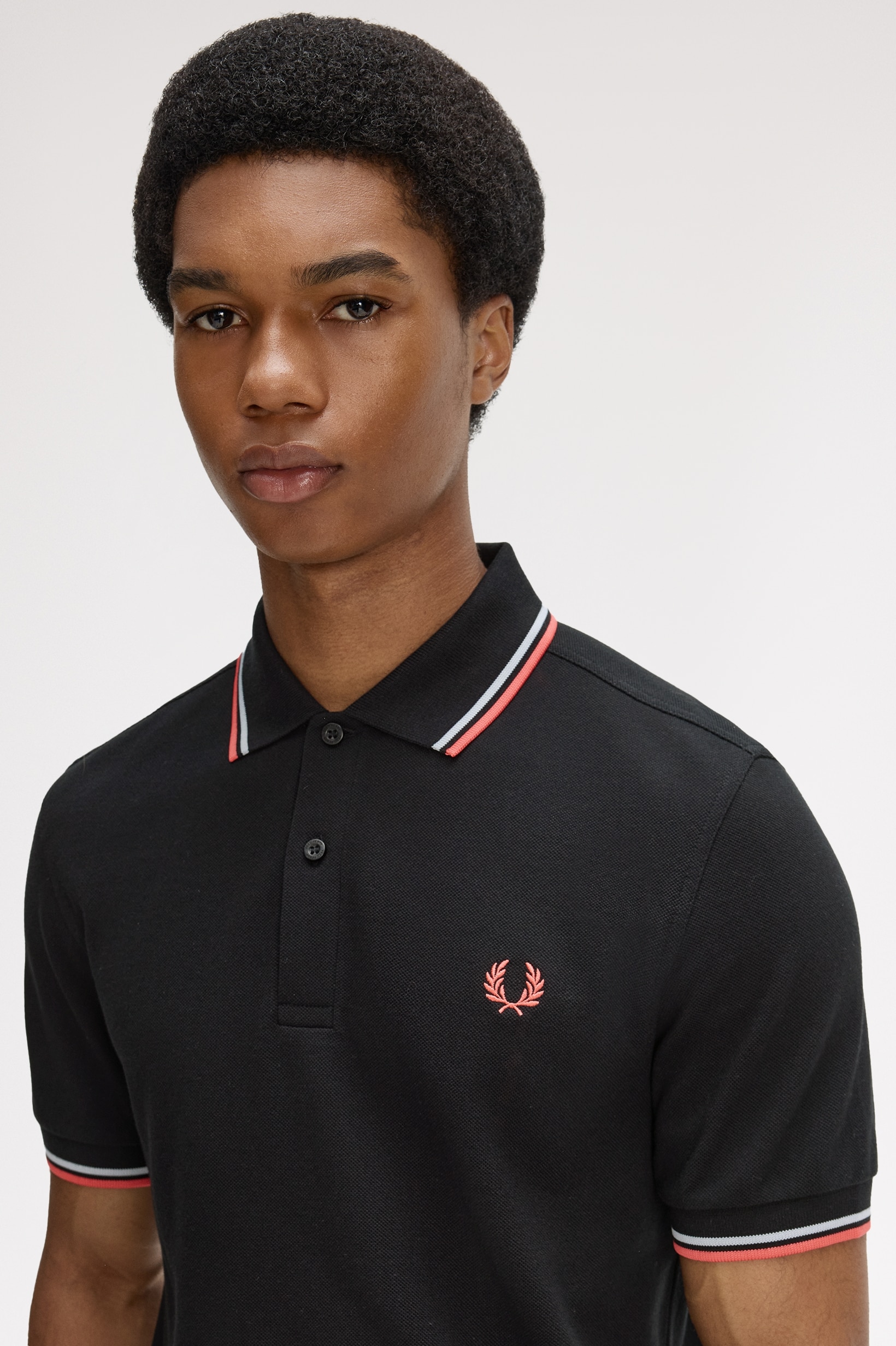 Polo Original  'Twin Tipped Fred Perry Shirt' Preto-2