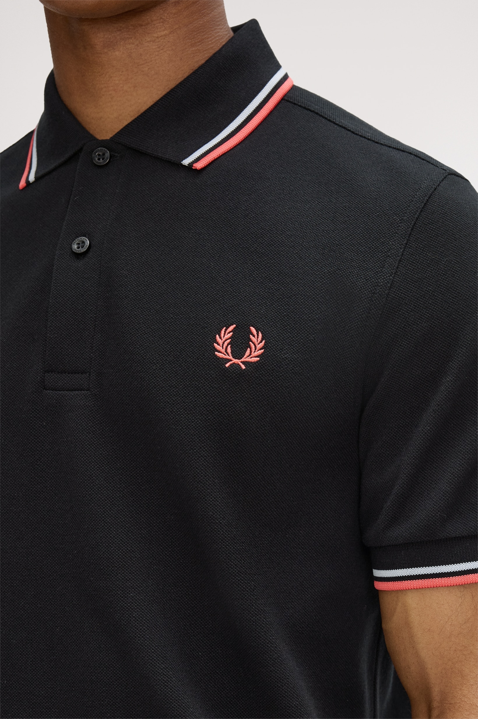 Polo Original  'Twin Tipped Fred Perry Shirt' Preto-3