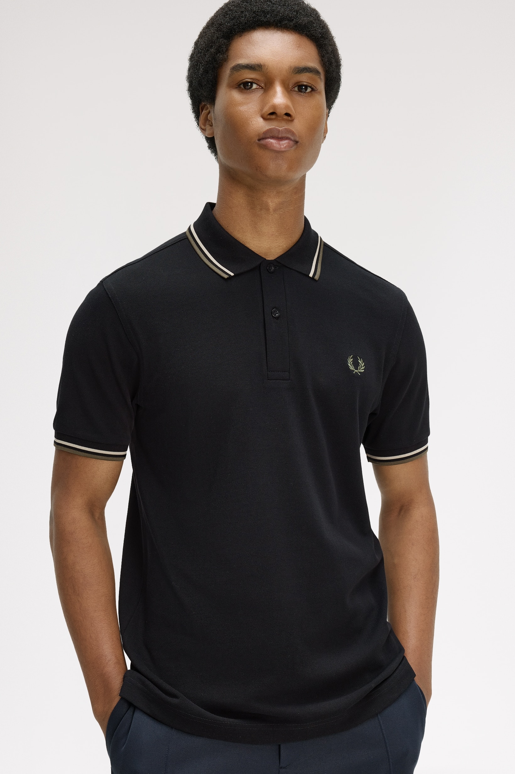 Polo Original  'Twin Tipped Fred Perry Shirt' Preto-1