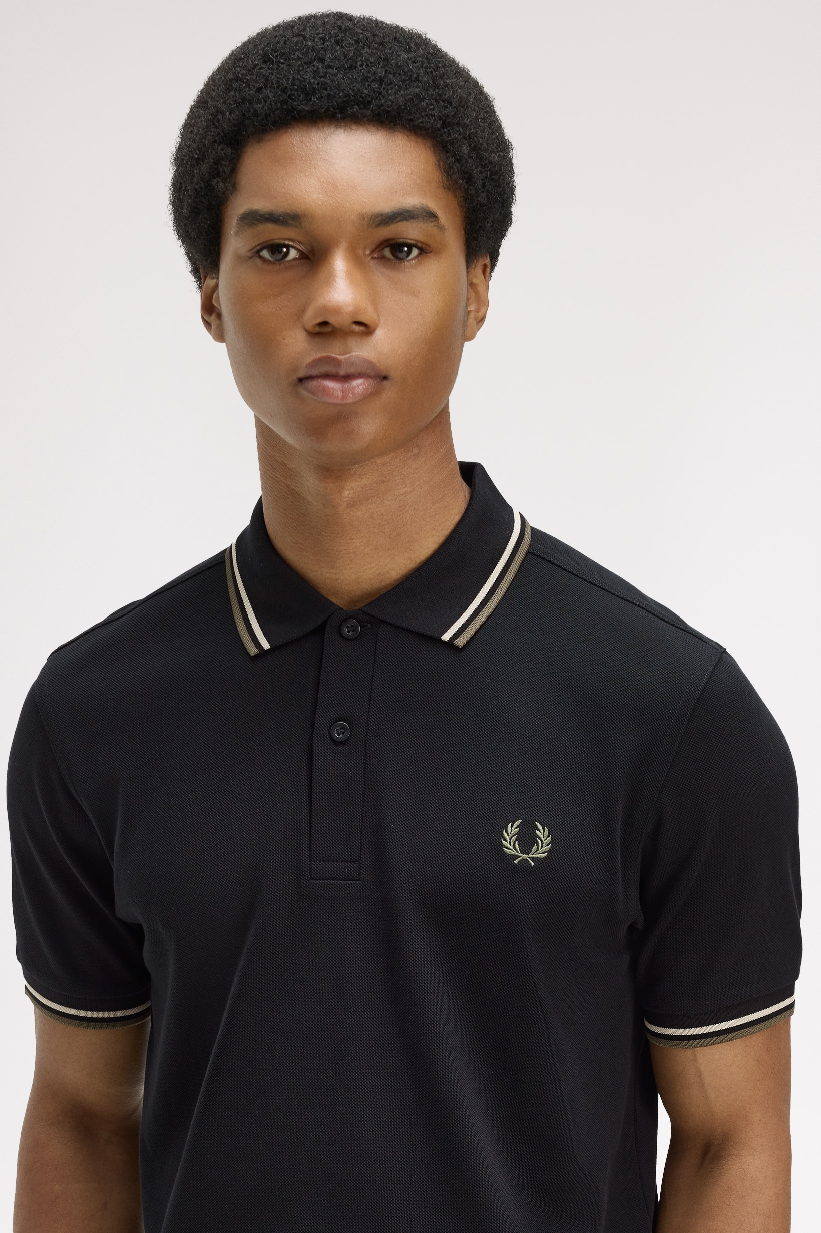 Polo Original  'Twin Tipped Fred Perry Shirt' Preto-2