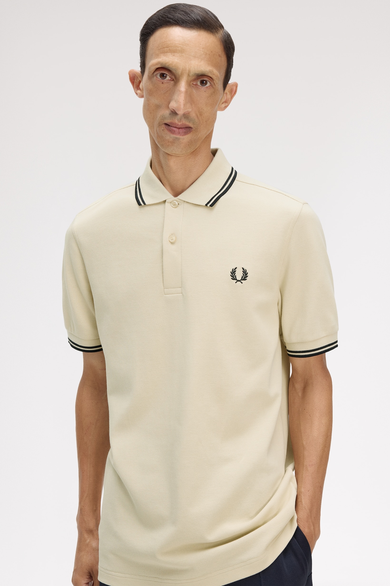 Polo Original  'Twin Tipped Fred Perry Shirt' Creme-1