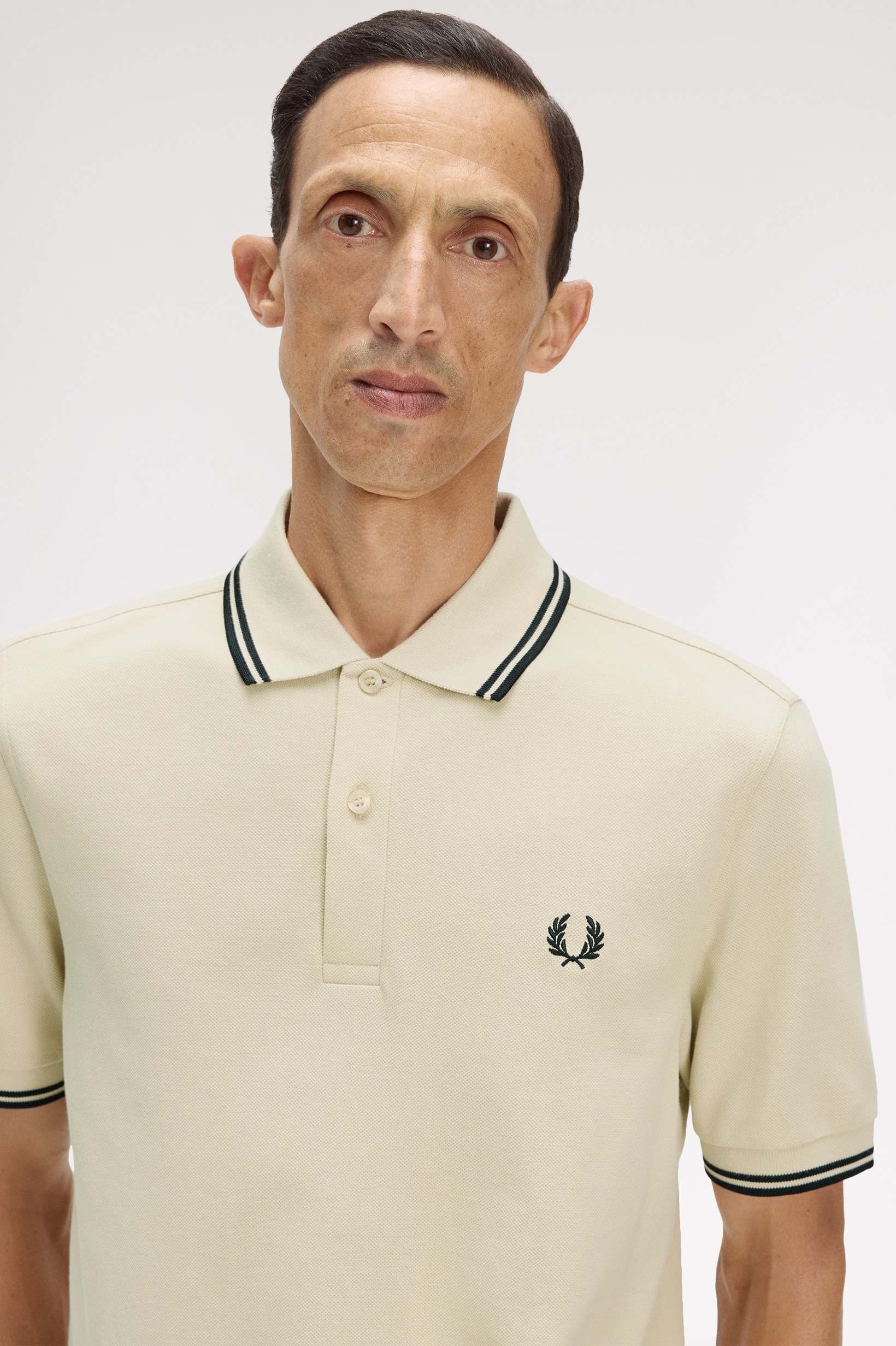 Polo Original  'Twin Tipped Fred Perry Shirt' Creme-2
