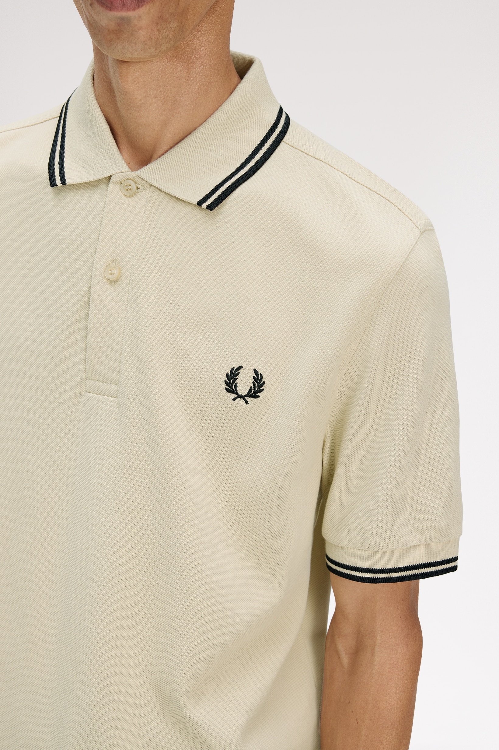 Polo Original  'Twin Tipped Fred Perry Shirt' Creme-3