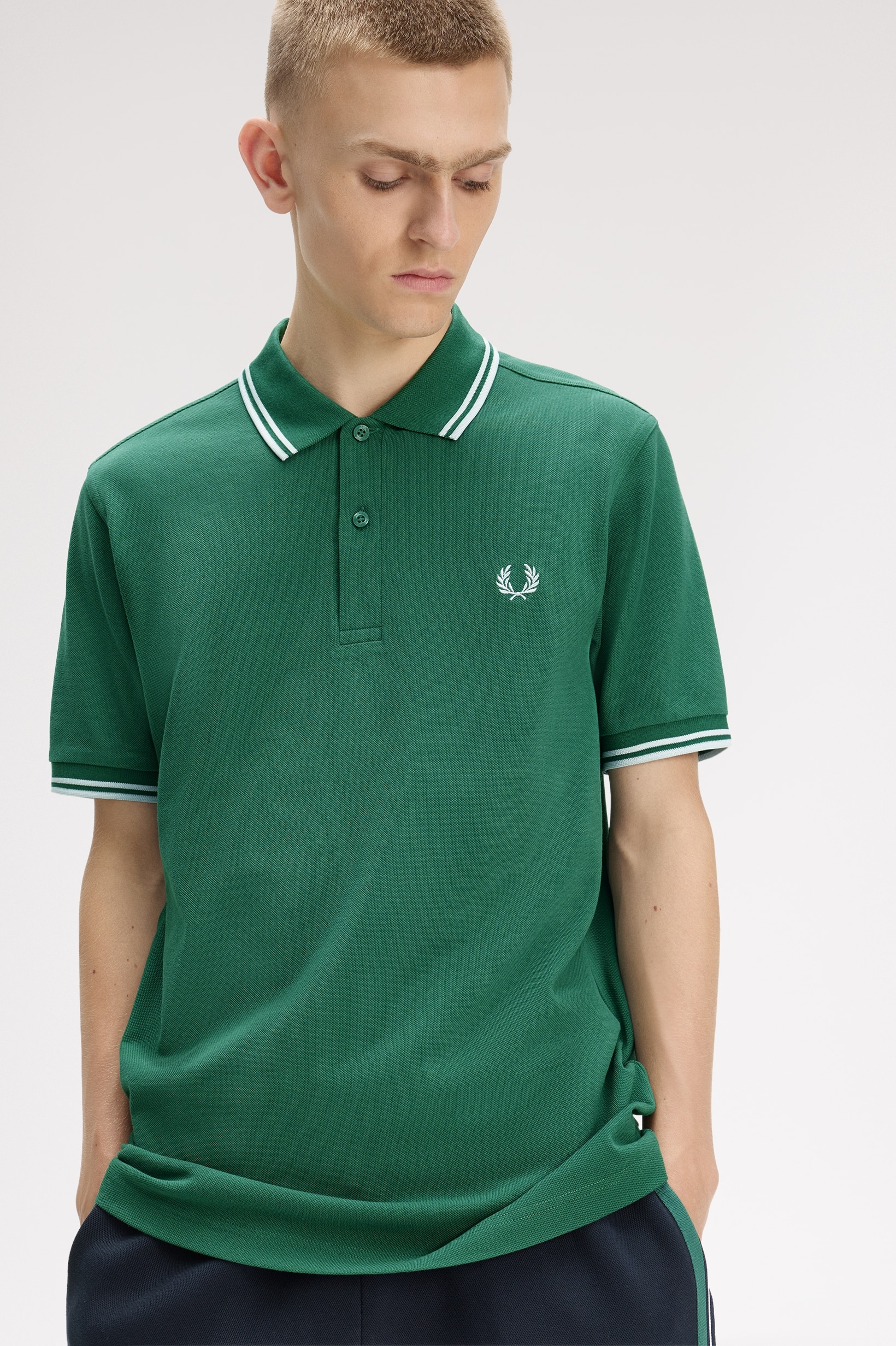 Polo Original  'Twin Tipped Fred Perry Shirt' Verde-1
