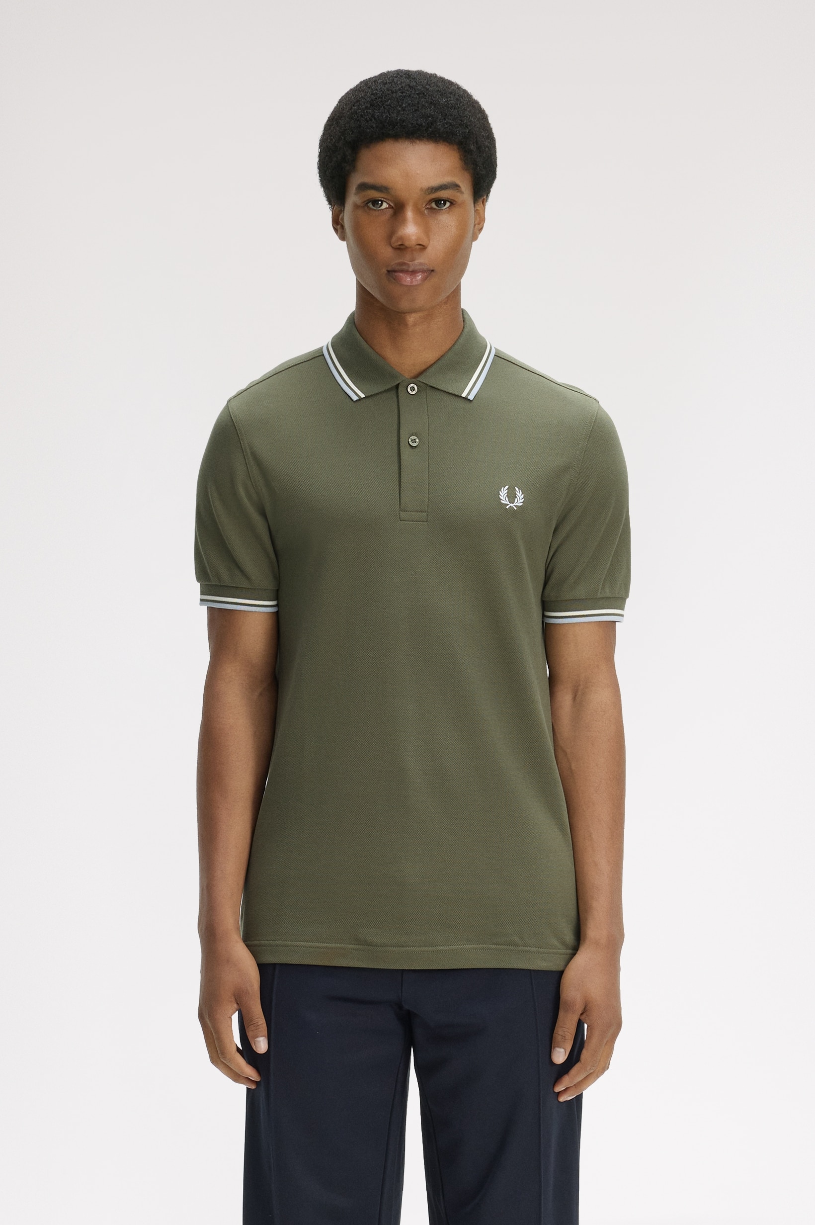 Polo Original  'Twin Tipped Fred Perry Shirt' Verde-1