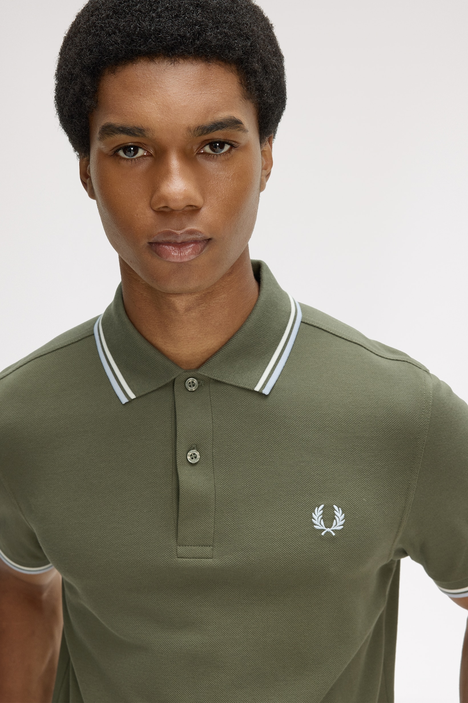 Polo Original  'Twin Tipped Fred Perry Shirt' Verde-2