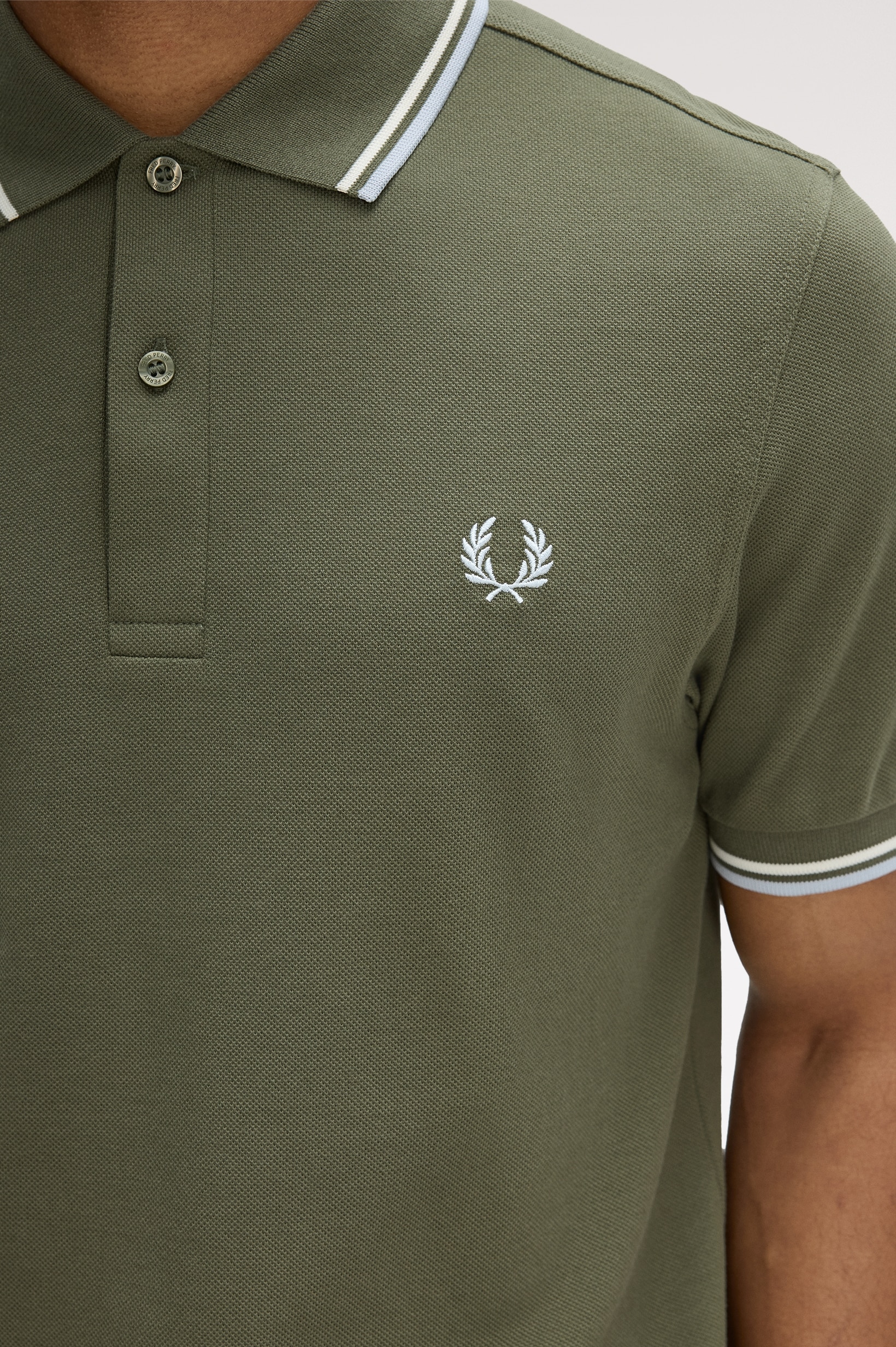 Polo Original  'Twin Tipped Fred Perry Shirt' Verde-3