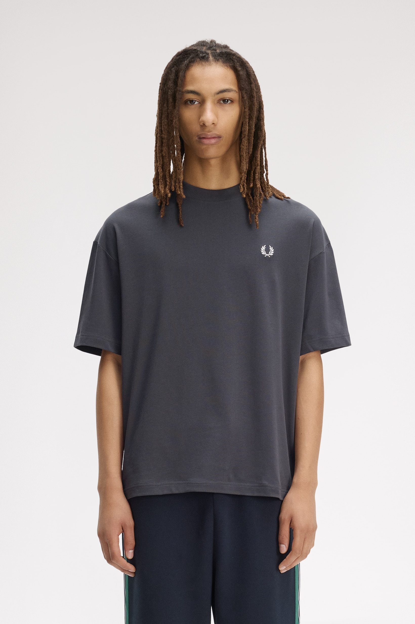 T-Shirt com Estampado 'Laurel Wreath' Cinzento-1