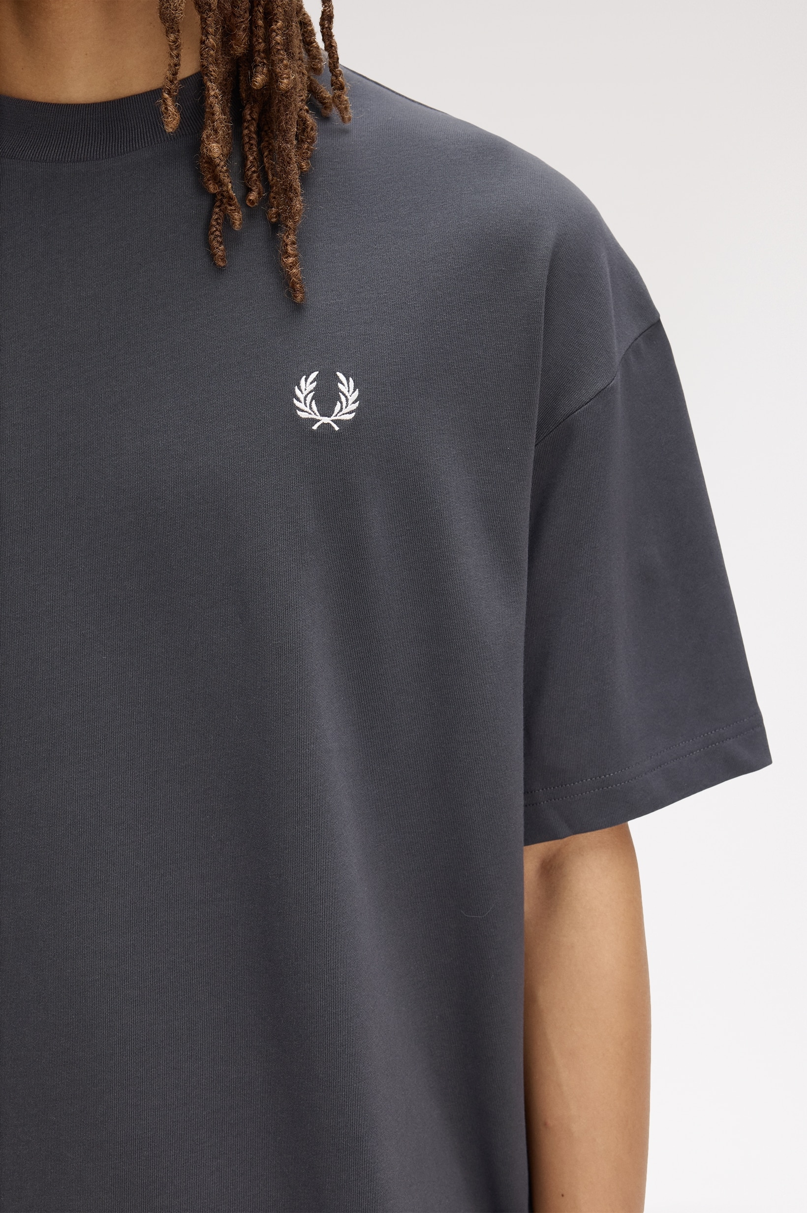 T-Shirt com Estampado 'Laurel Wreath' Cinzento-3