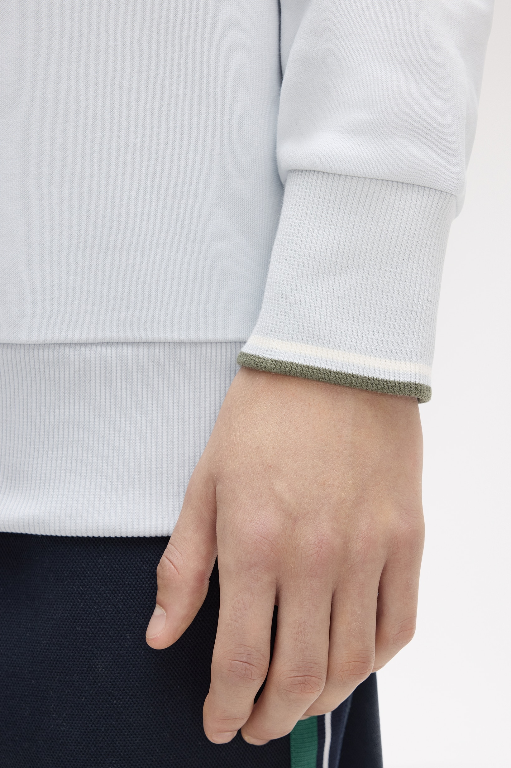 Sweatshirt com Fecho de Correr Azul-2