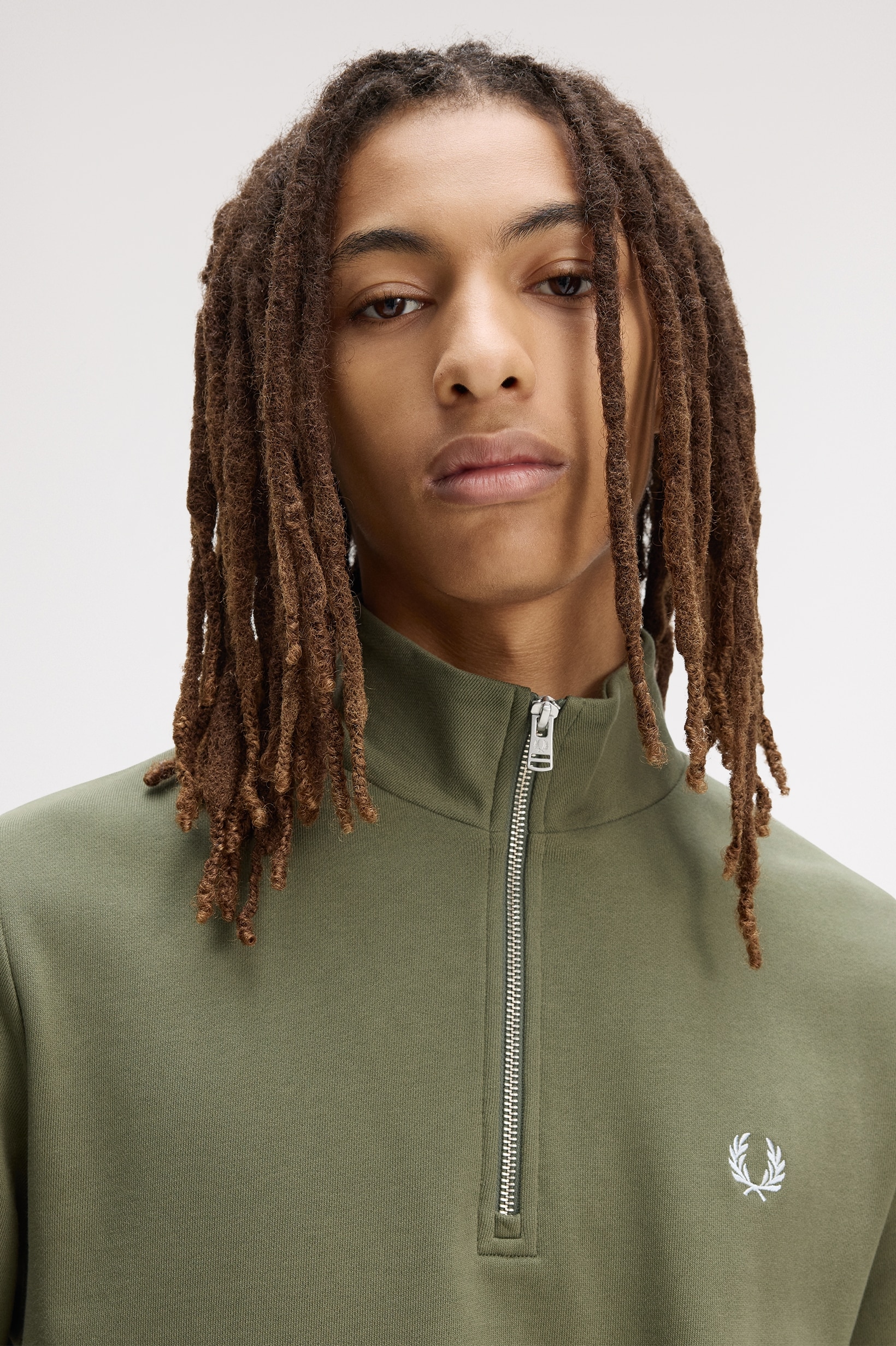 Sweatshirt com Fecho de Correr Azul-3