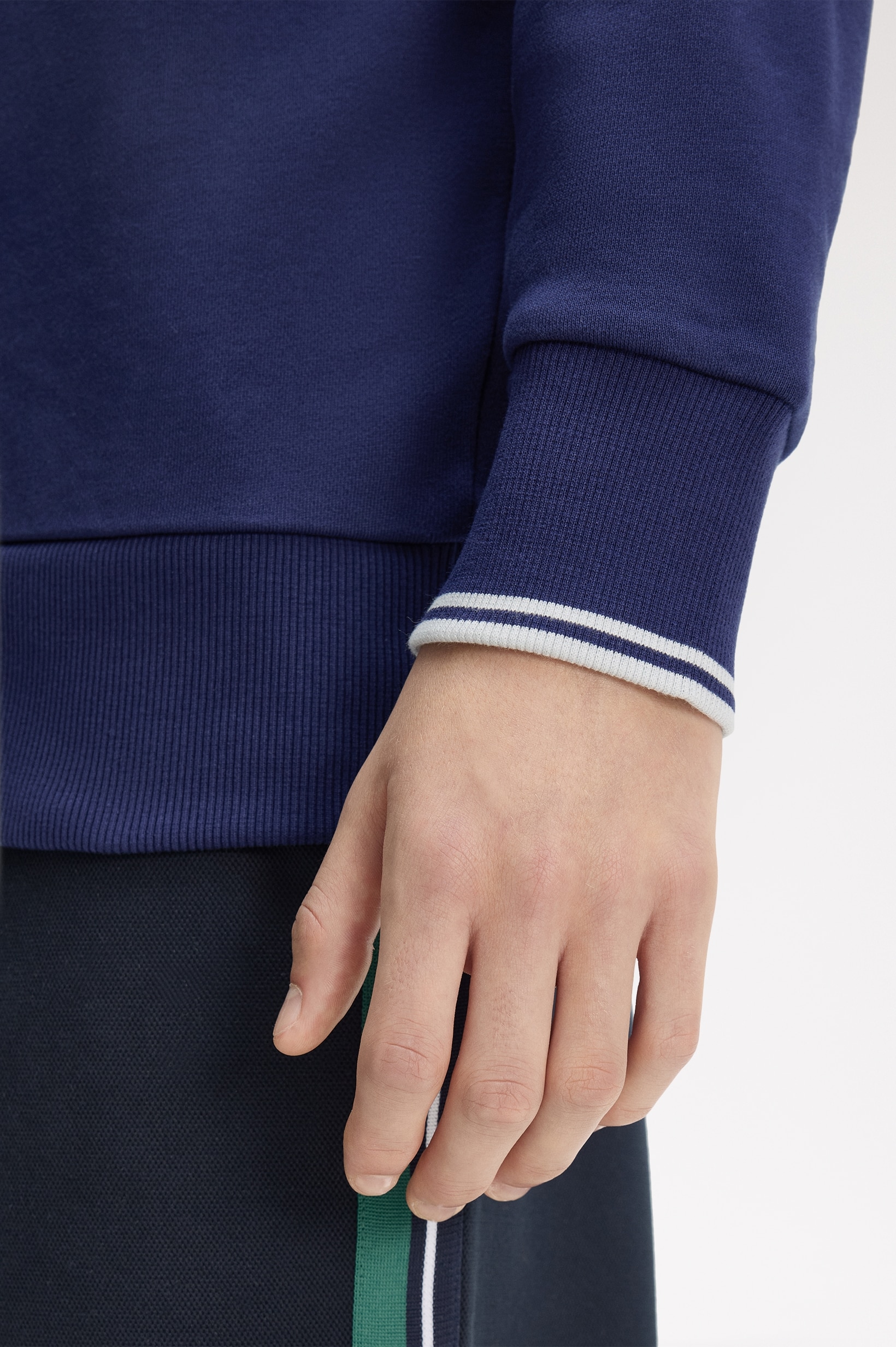 Sweatshirt com Fecho de Correr Azul-2