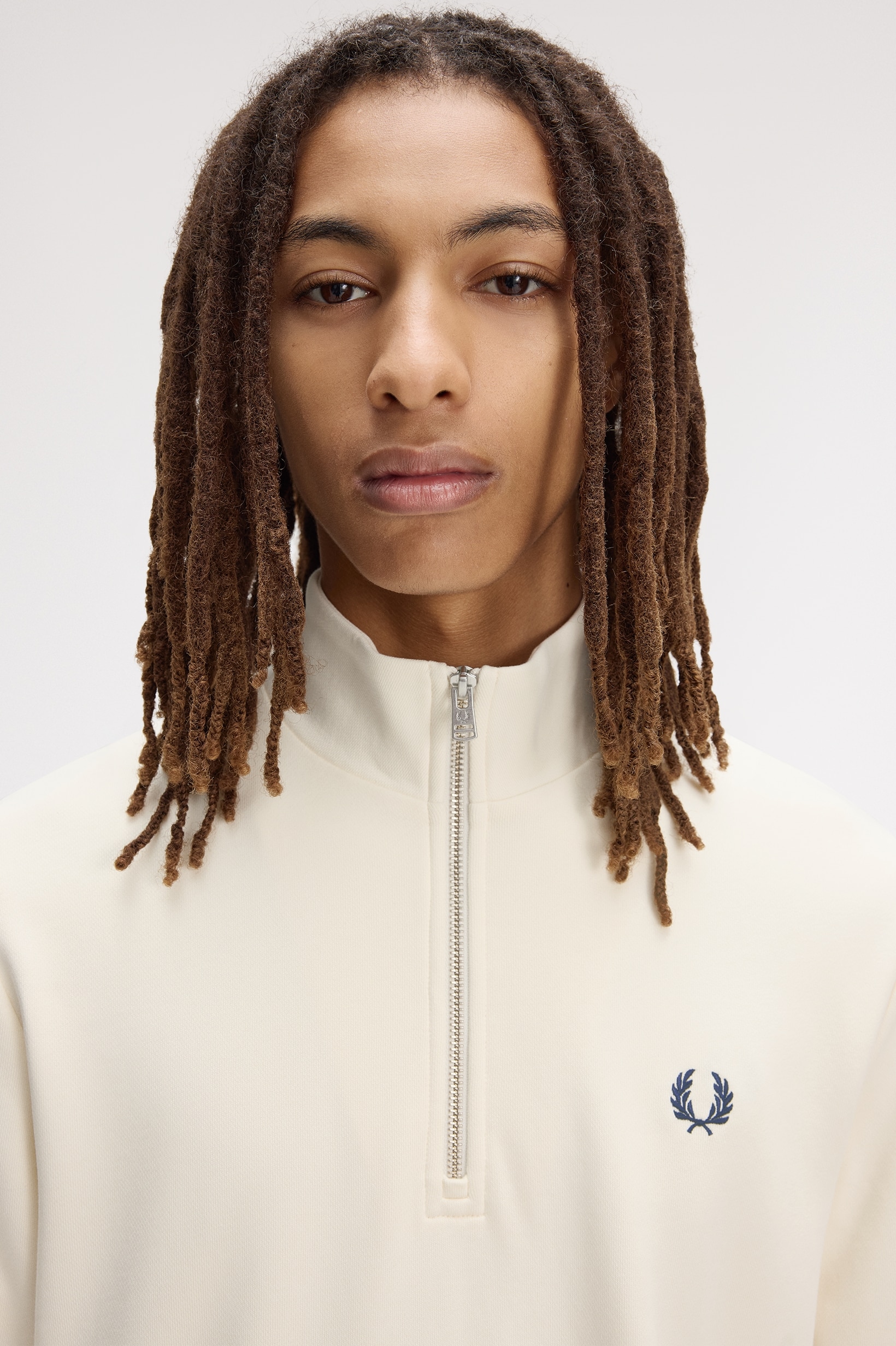 Sweatshirt com Fecho de Correr Azul-3