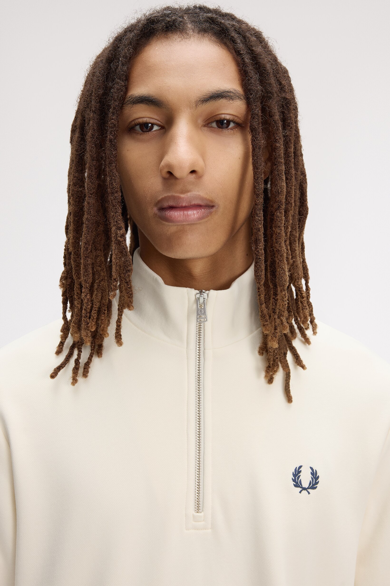 Sweatshirt com Fecho de Correr Azul-3