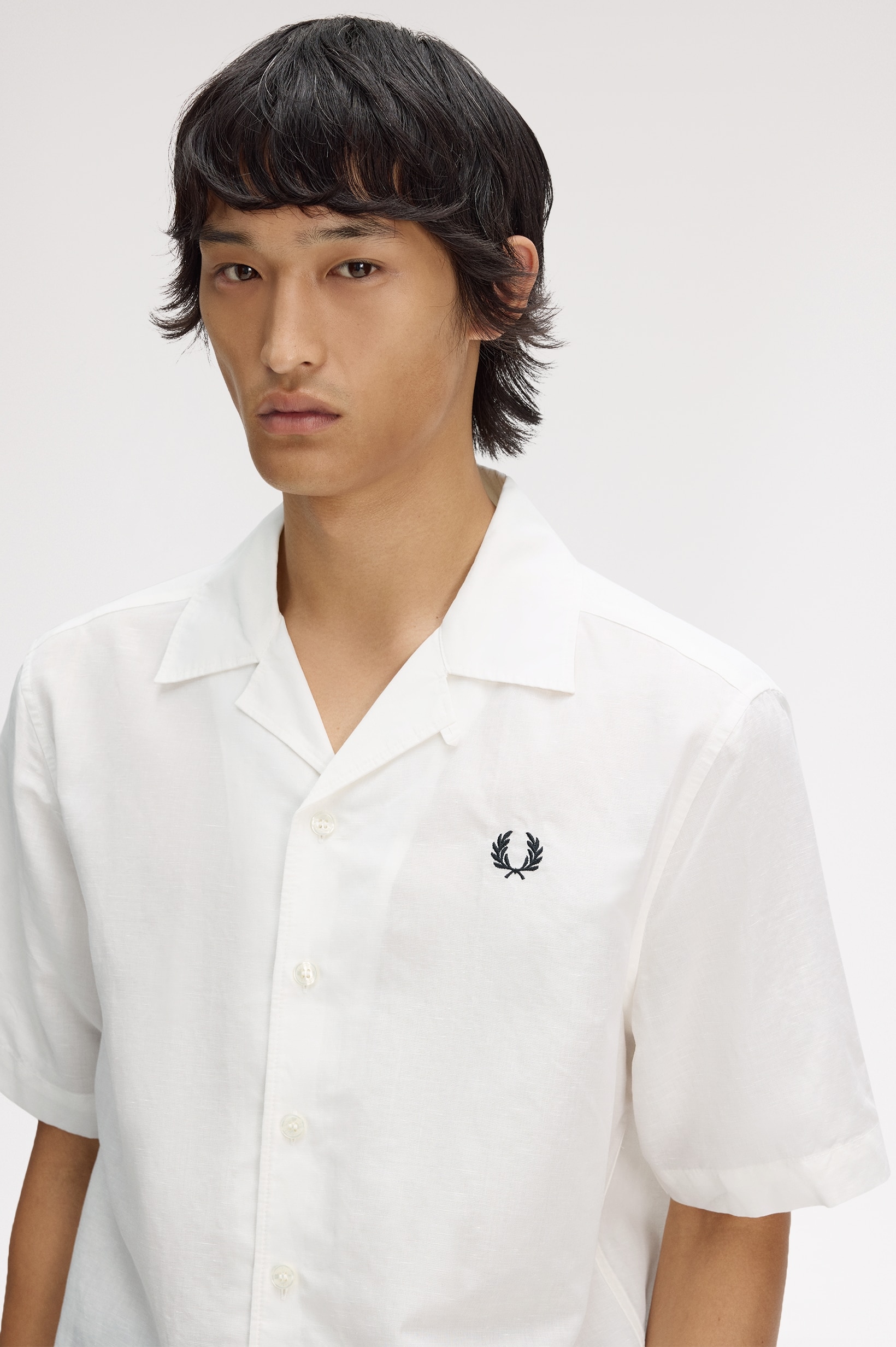 Camisa "Linen Blend Reverse Branco-2