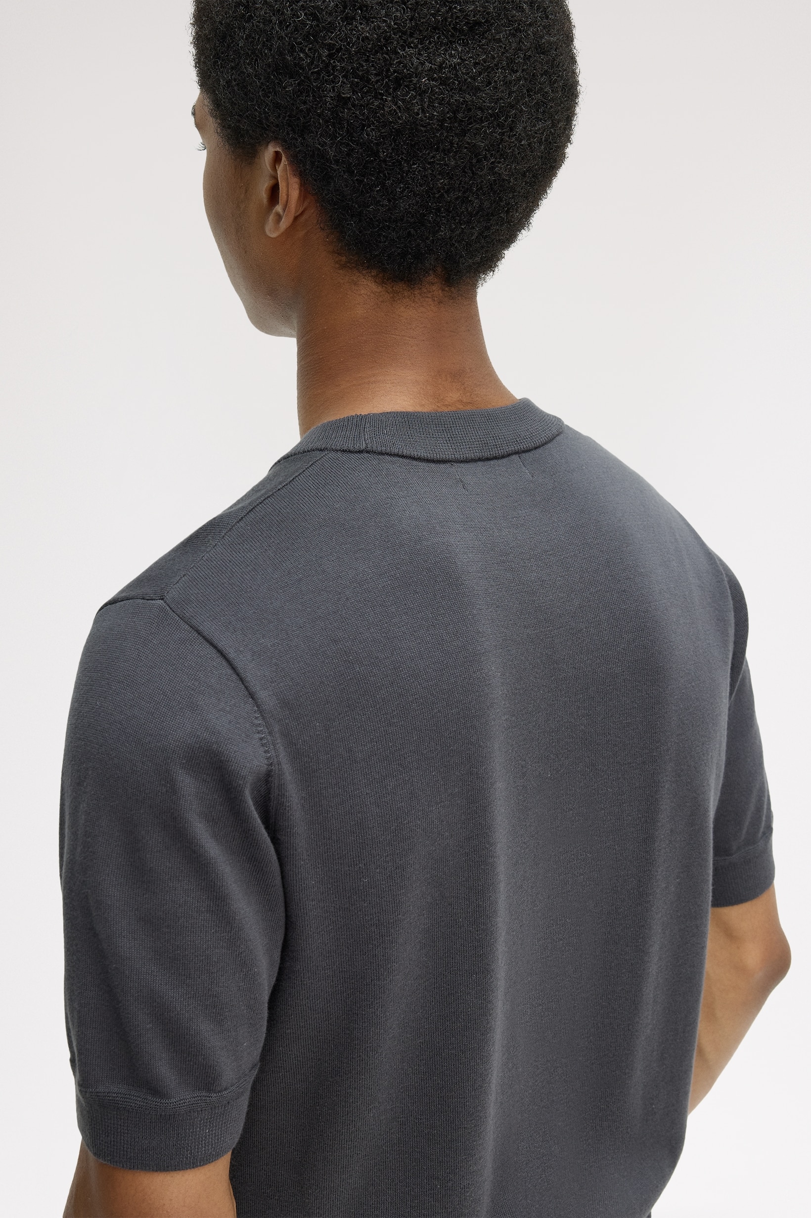 T-Shirt 'Cotton Knitted' Cinzento-2