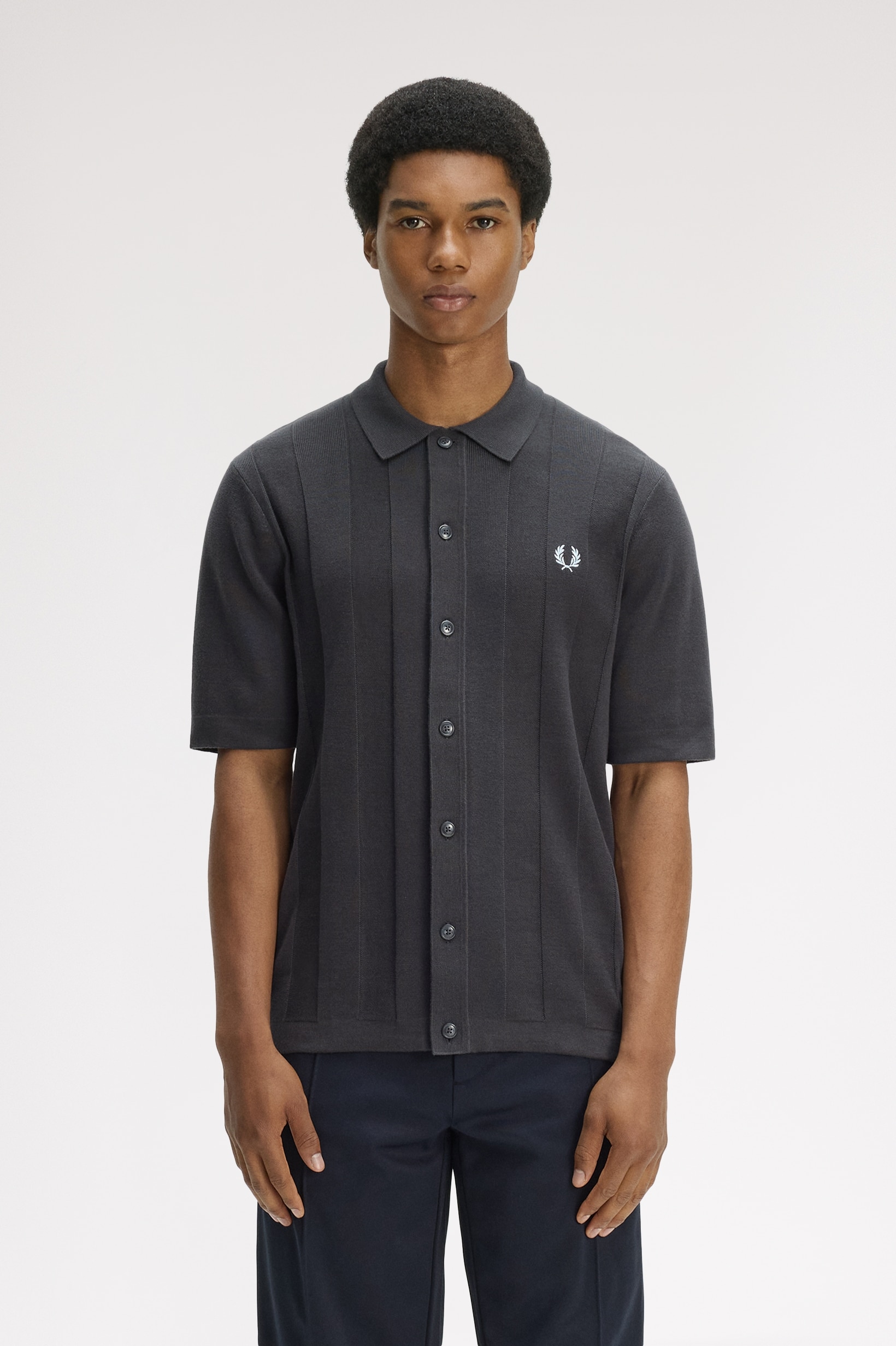 Imagem 0 de Polo em Malha 'Tonal Vertical Stripe'
