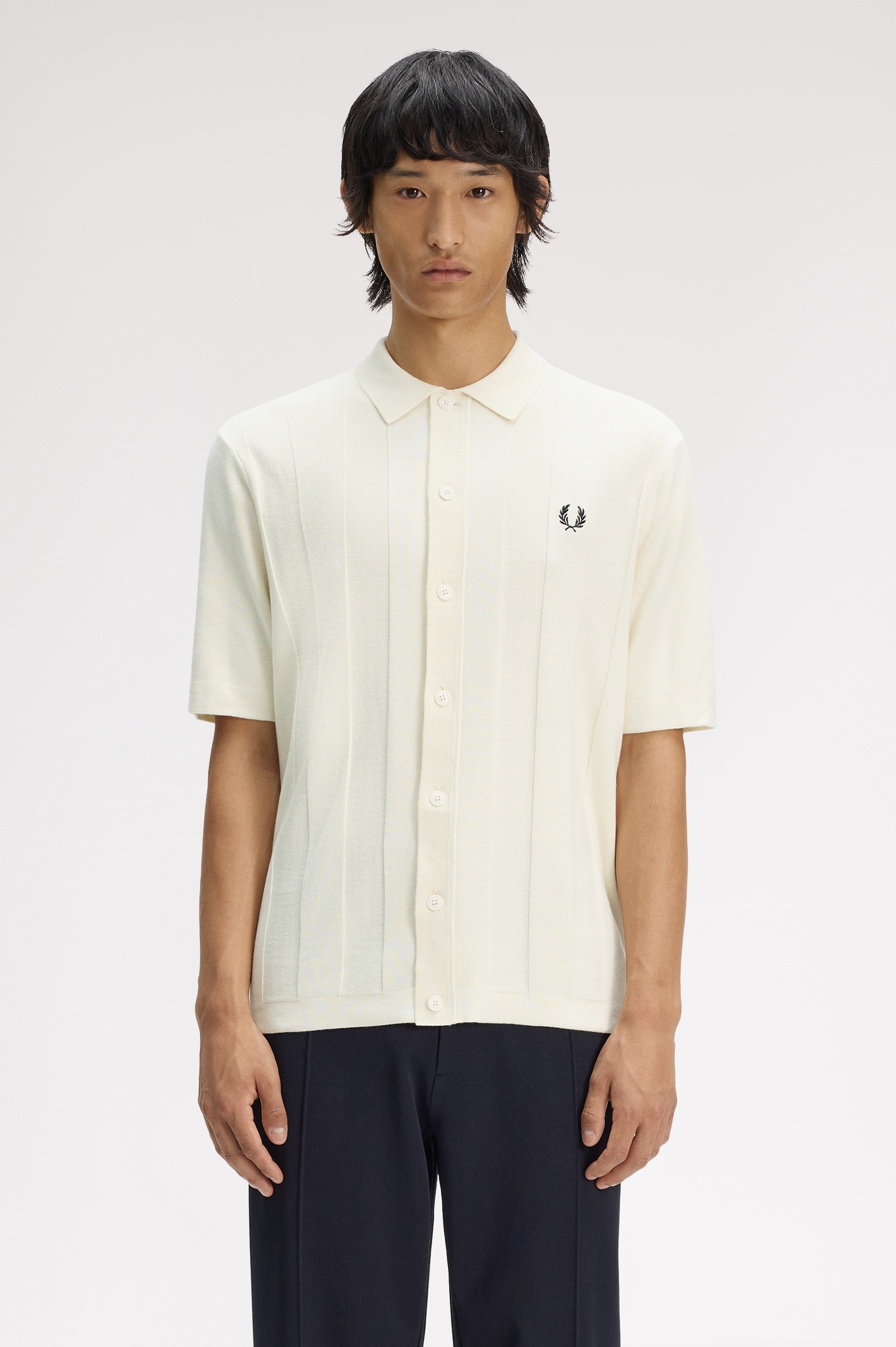 Imagem 0 de Polo em Malha 'Tonal Vertical Stripe'