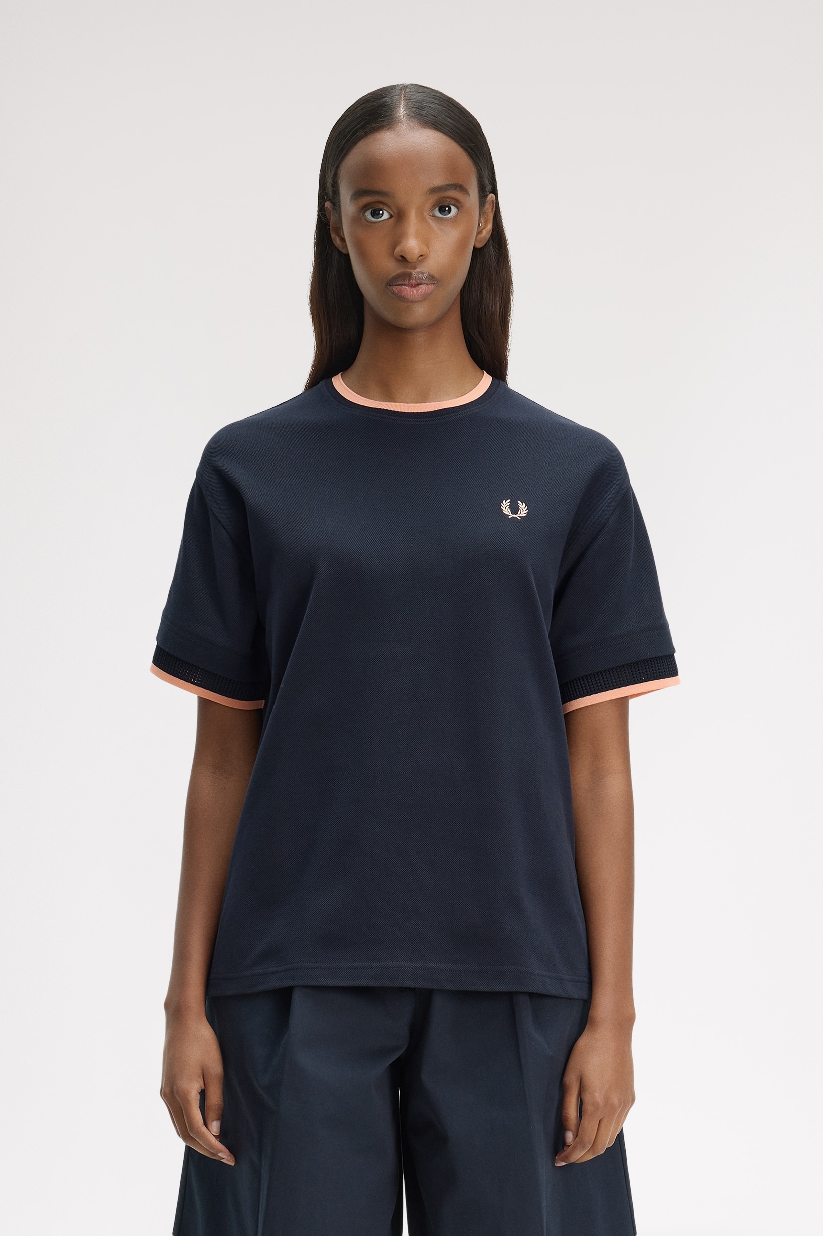 Imagem 0 de Tipped Mesh Pique T-Shirt'