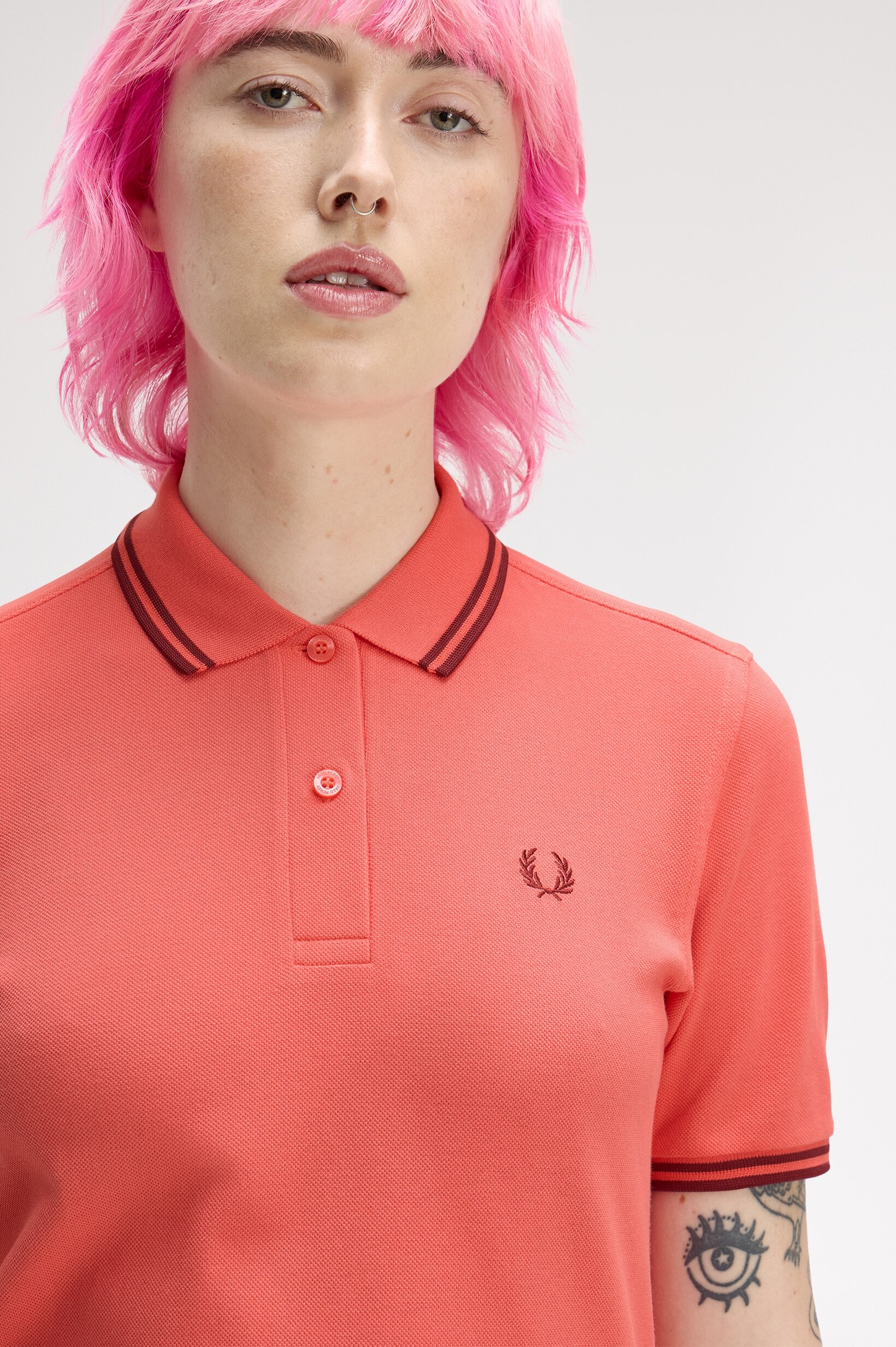 The Twin Tipped Fred Perry Shirt' Vermelho-3