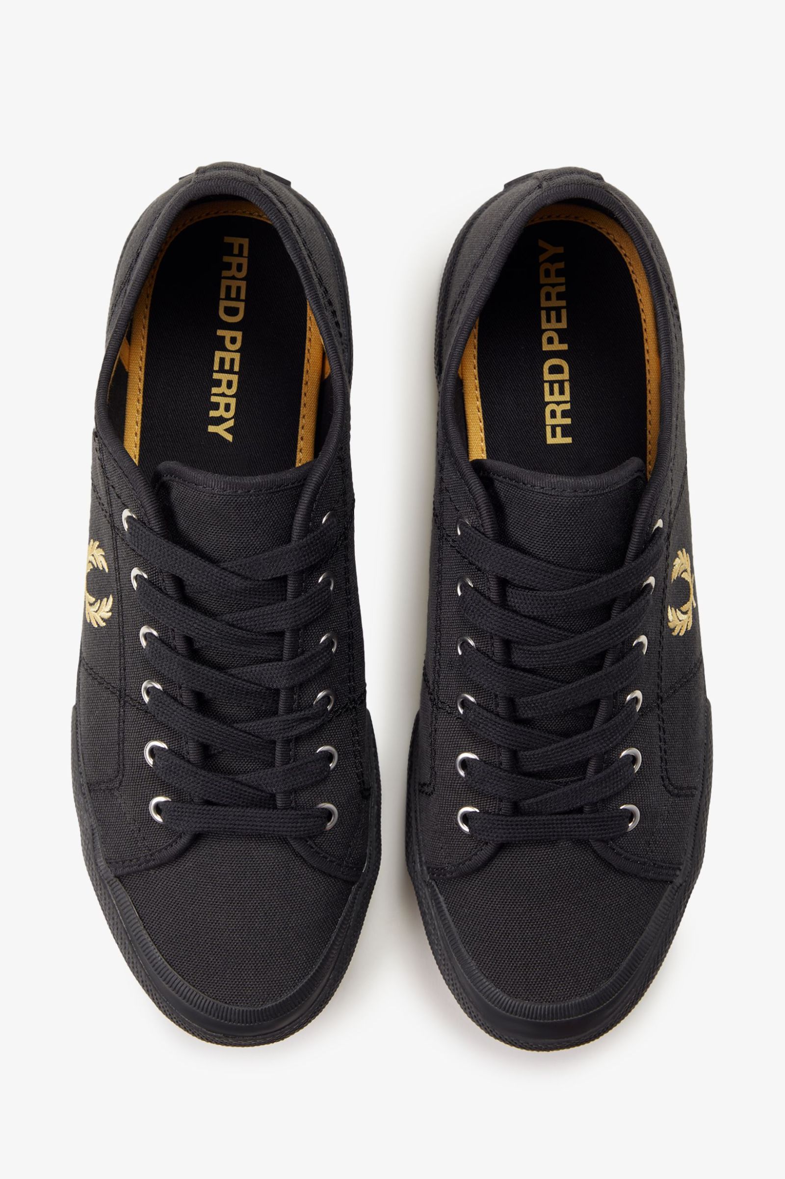 Sapatilhas Fred Perry B708 'Vintage Tennis Canvas' Preto-2