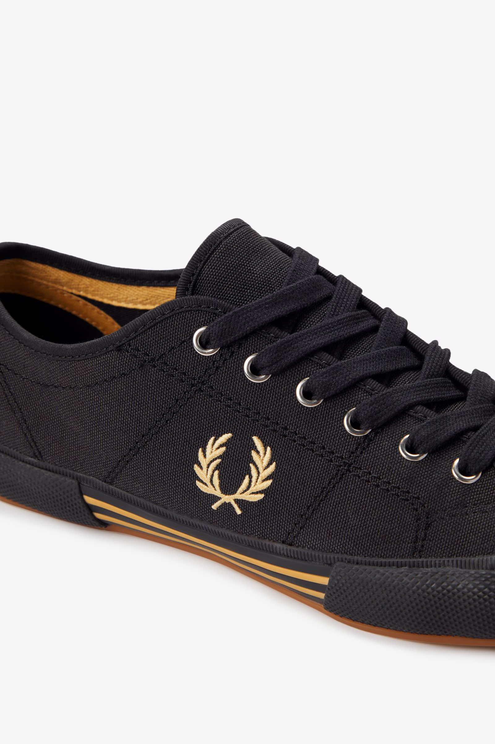 Sapatilhas Fred Perry B708 'Vintage Tennis Canvas' Preto-6