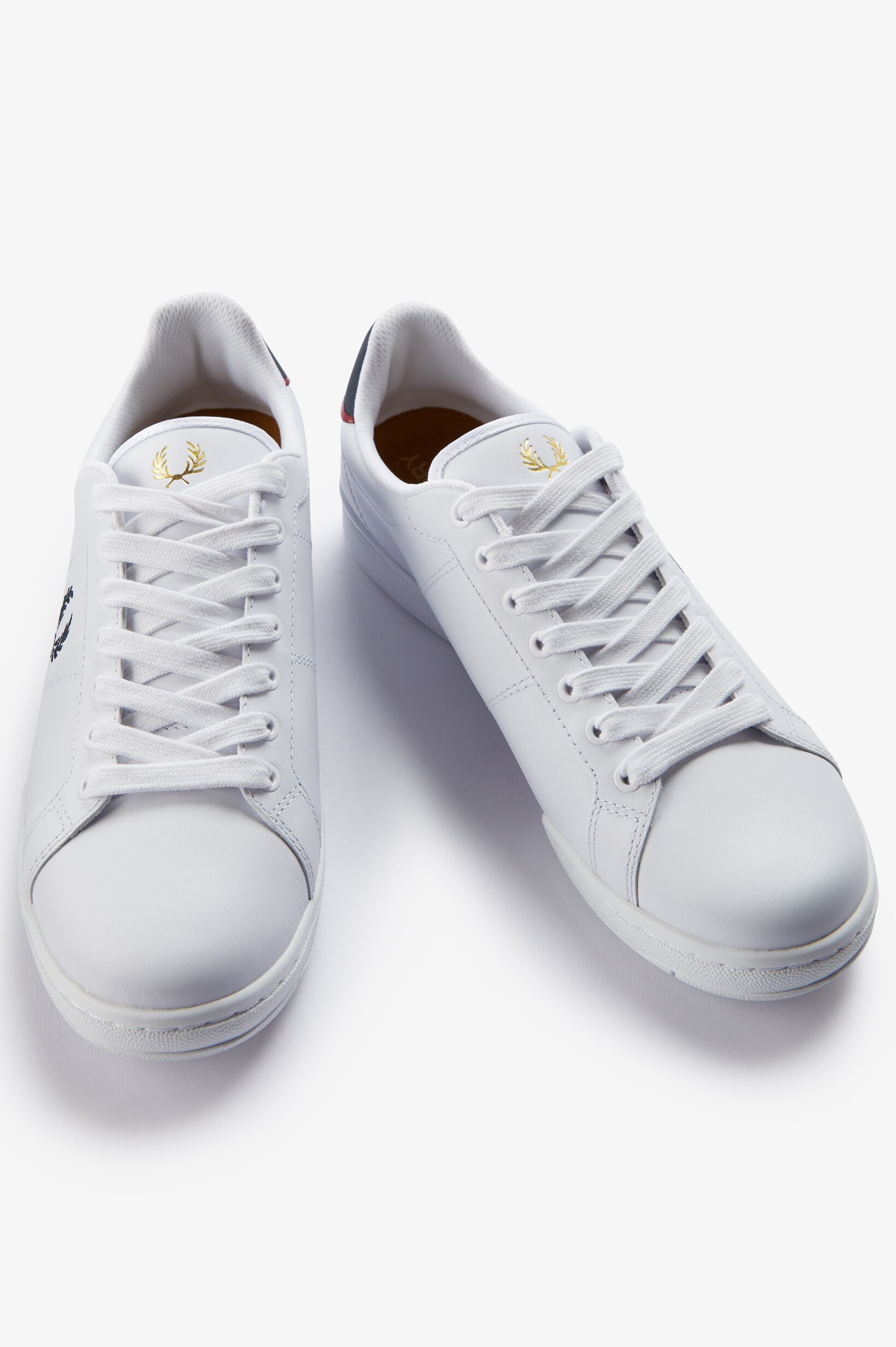 Sapatilhas 'B722' em Pele Fred Perry Pérola-3