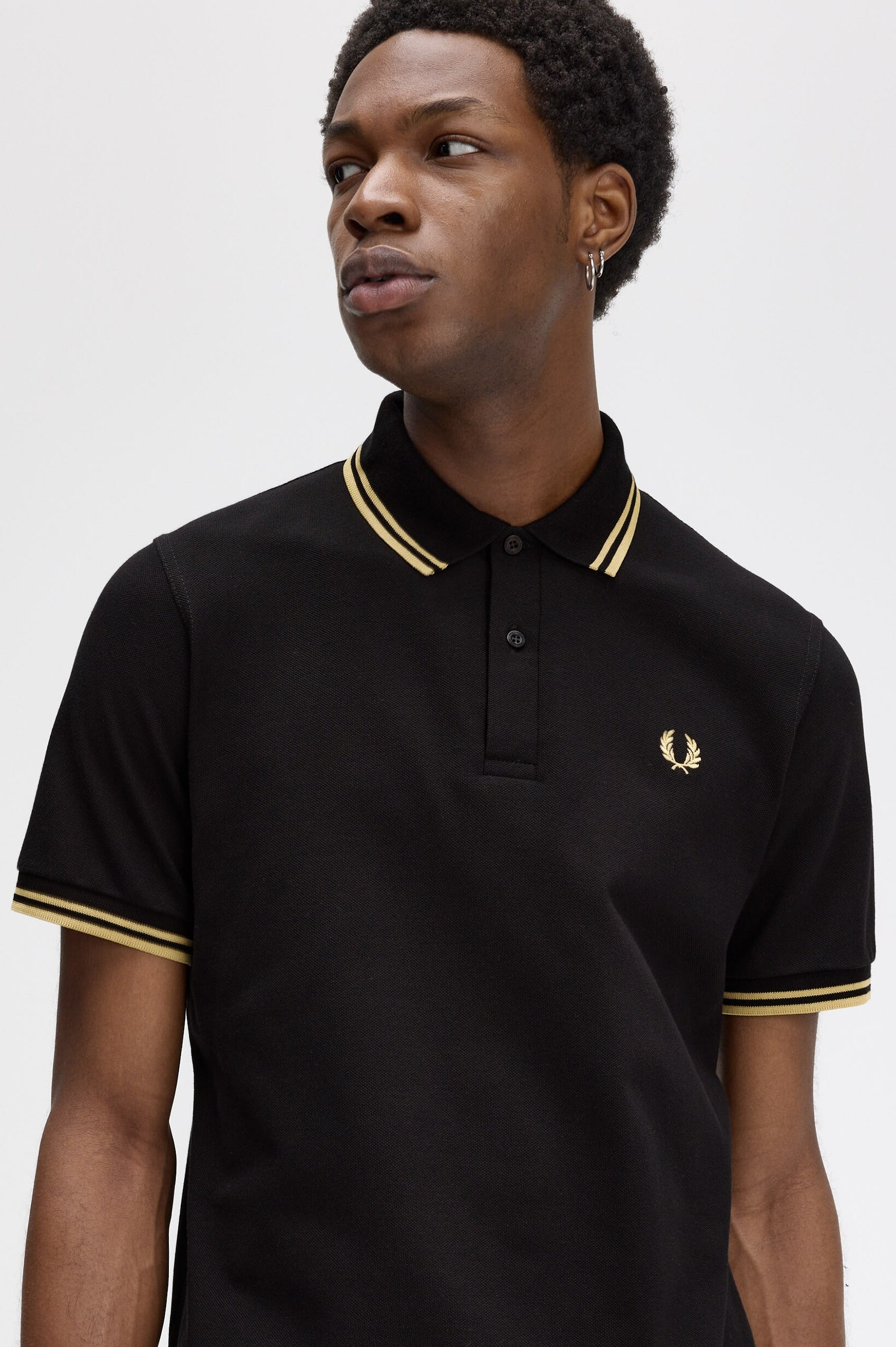 Polo Original 'Twin Tipped Fred Perry Shirt' Preto-3