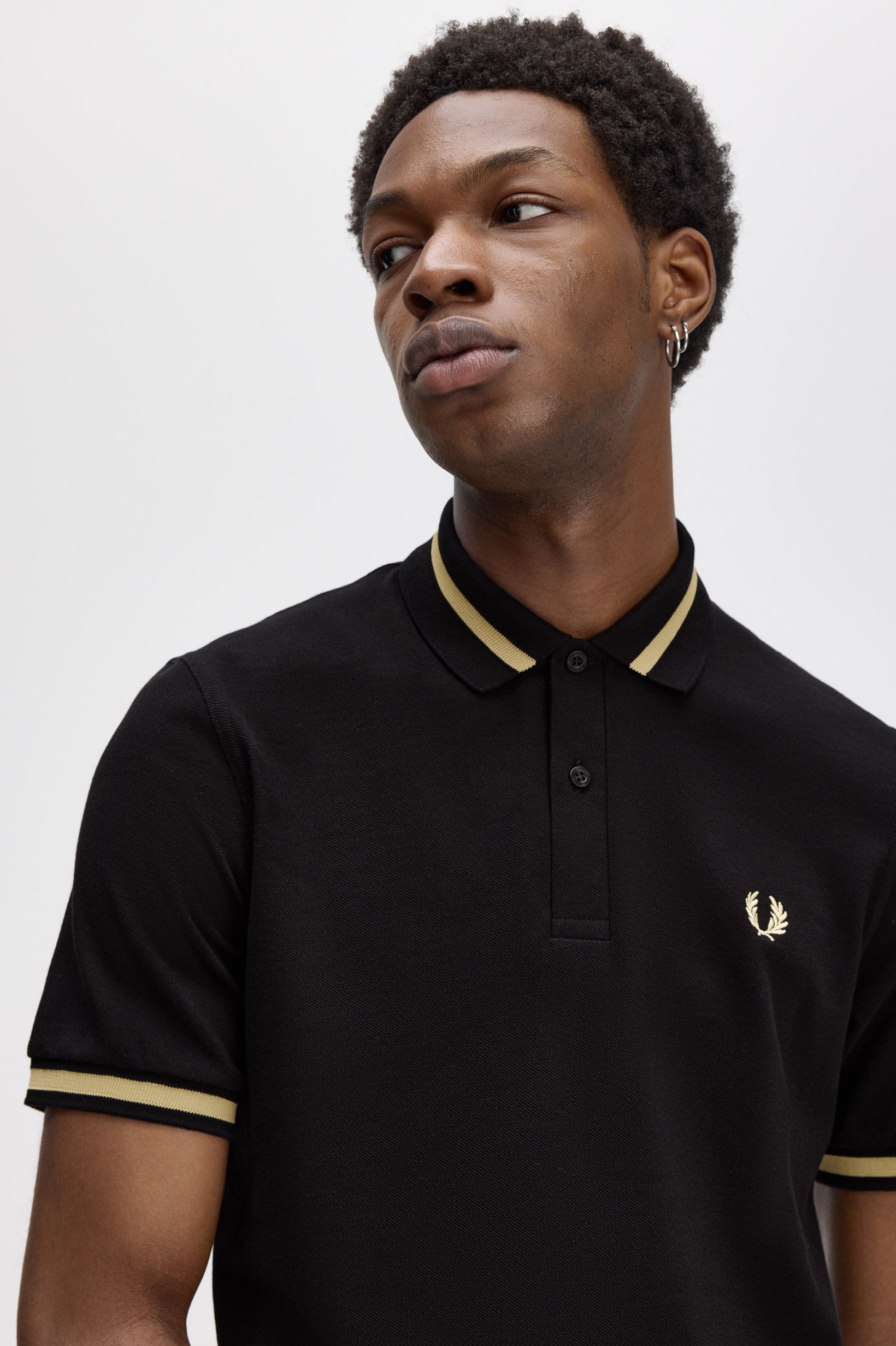 Polo Original 'Single Tipped Fred Perry Shirt' Preto-3