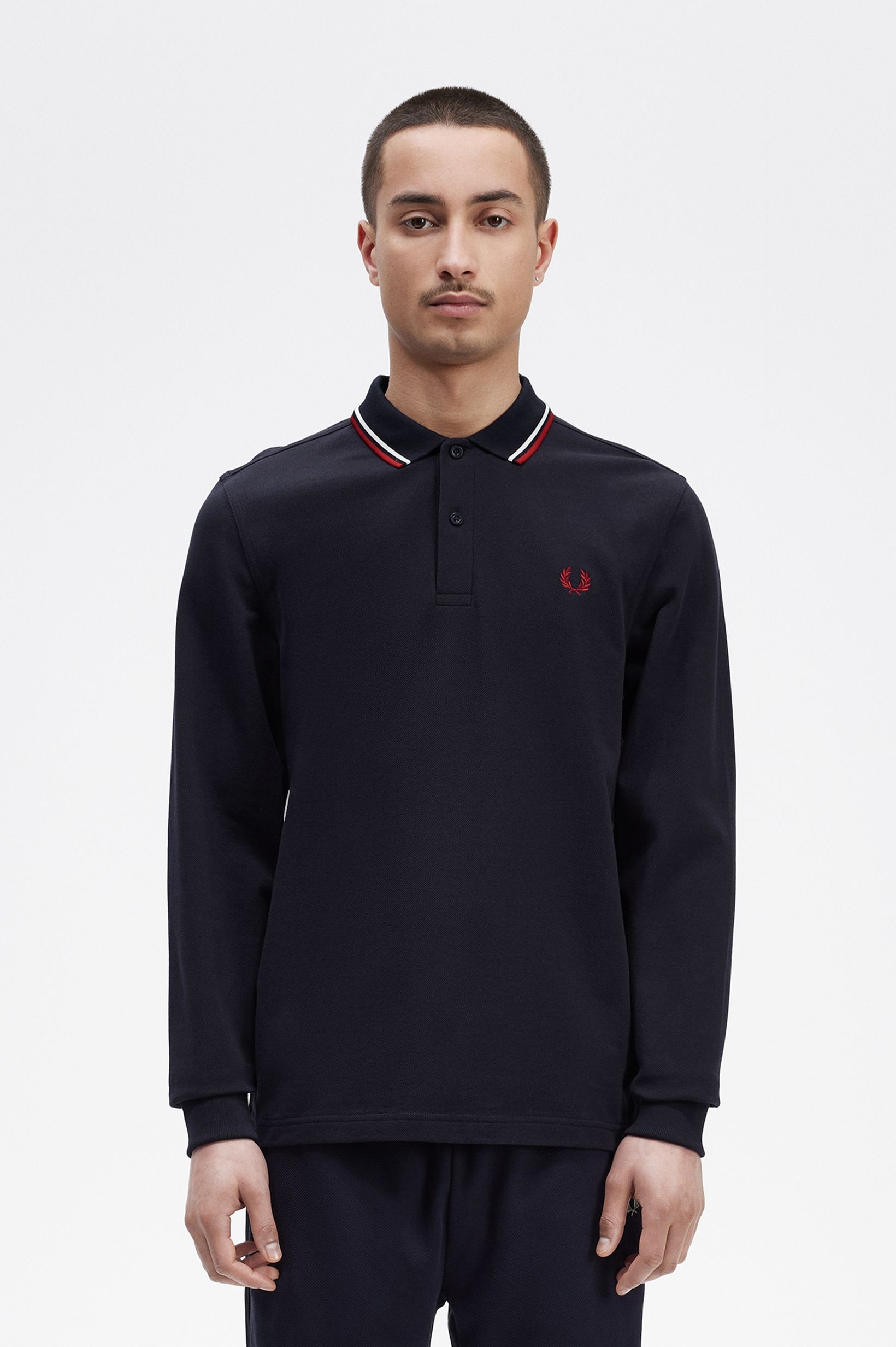 Imagem 0 de Polo de Manga Comprida 'Twin Tipped Fred Perry Shirt'