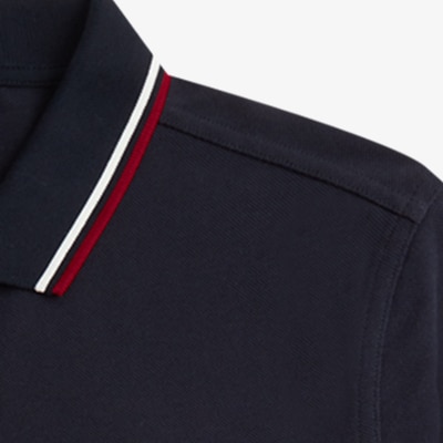 Polo de Manga Comprida 'Twin Tipped Fred Perry Shirt' Azul-marinho-3