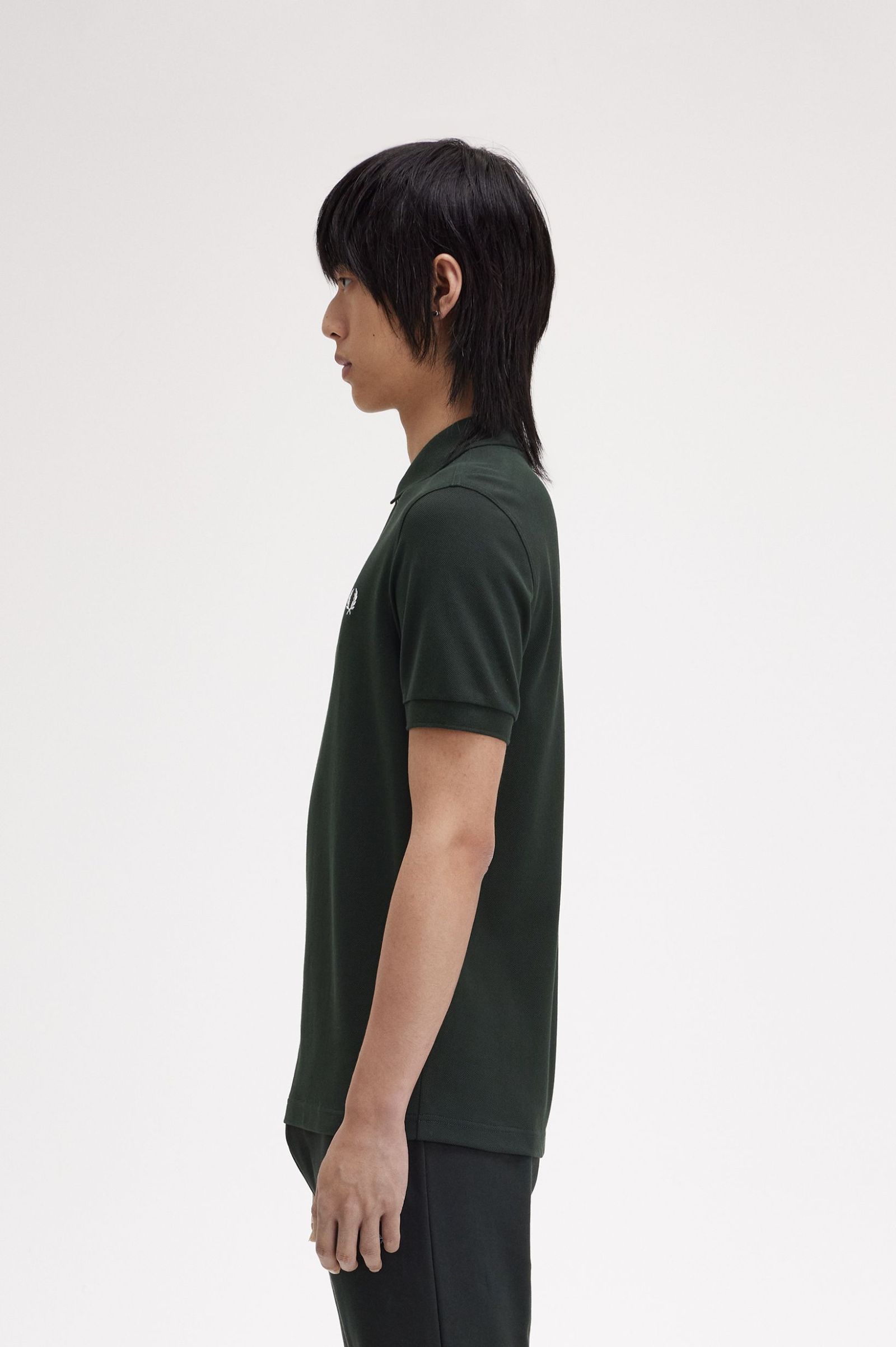 Polo Fred Perry 'M6000' Verde-escuro-2