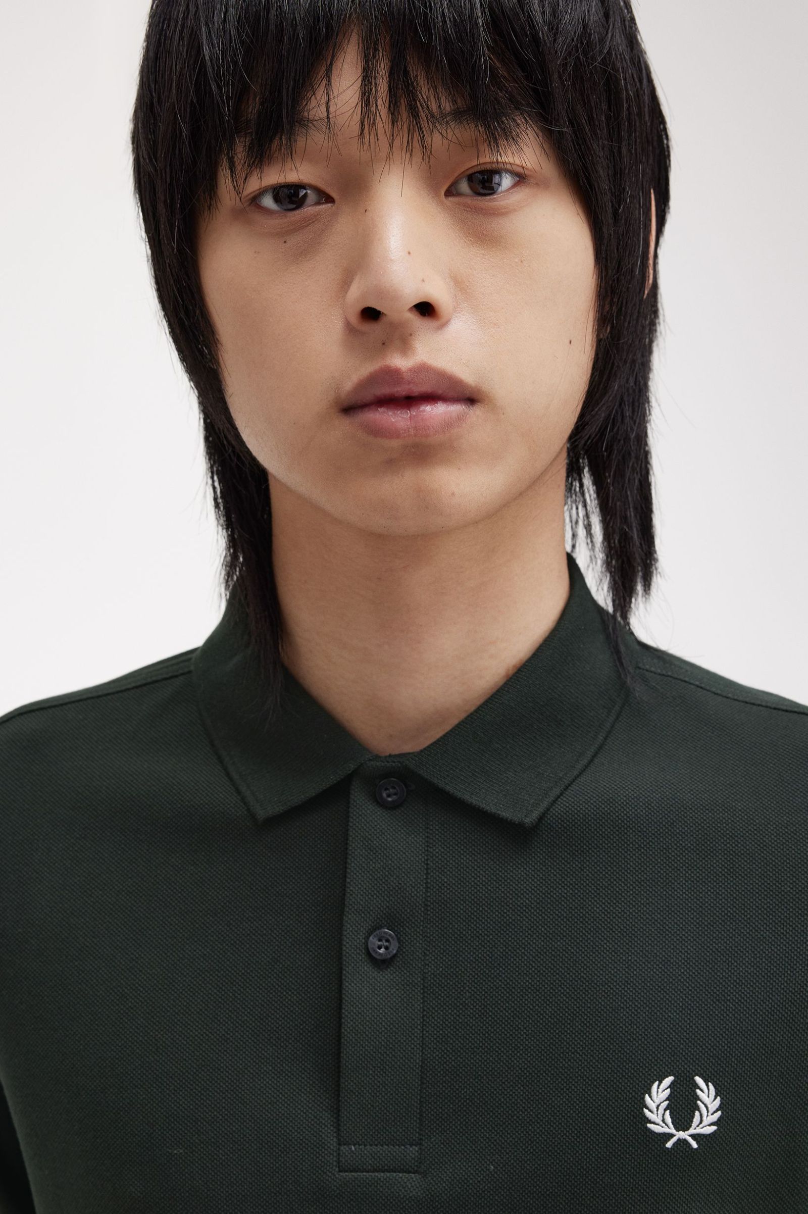 Polo Fred Perry 'M6000' Verde-escuro-3