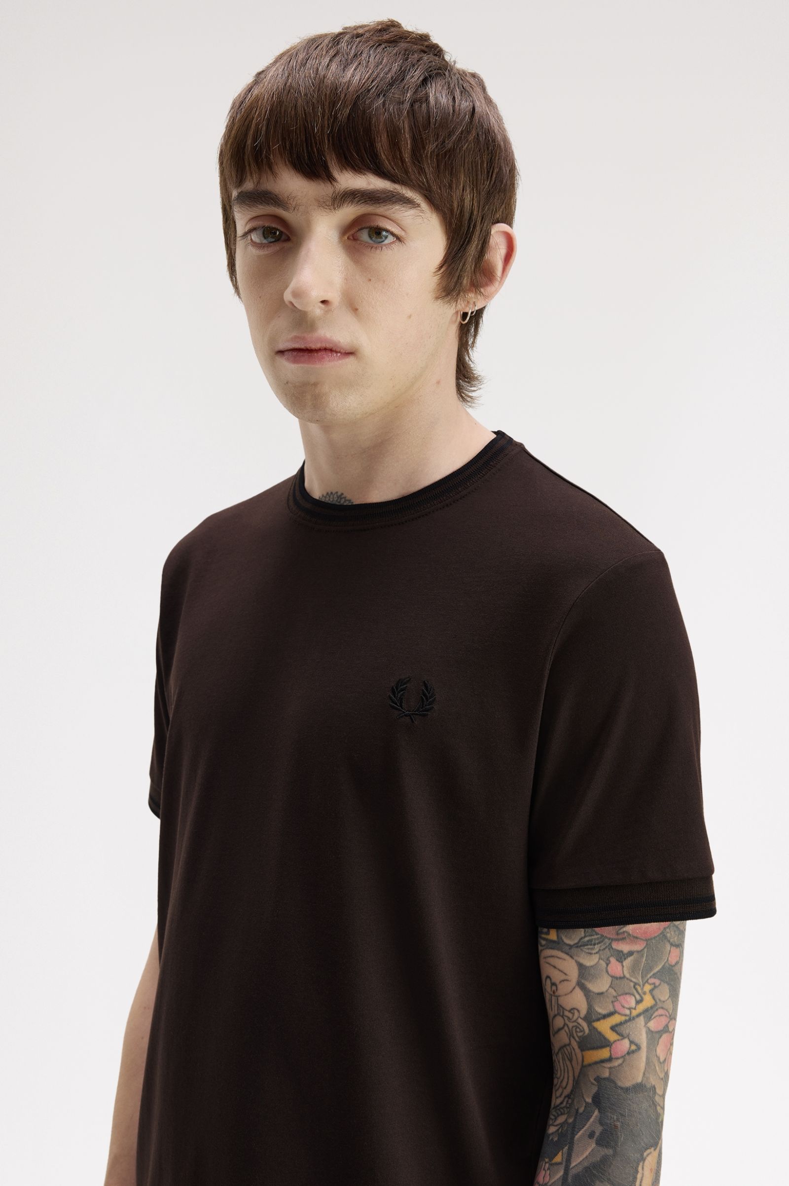 T-Shirt 'Twin Tipped' em Castanho Castanho-escuro-3