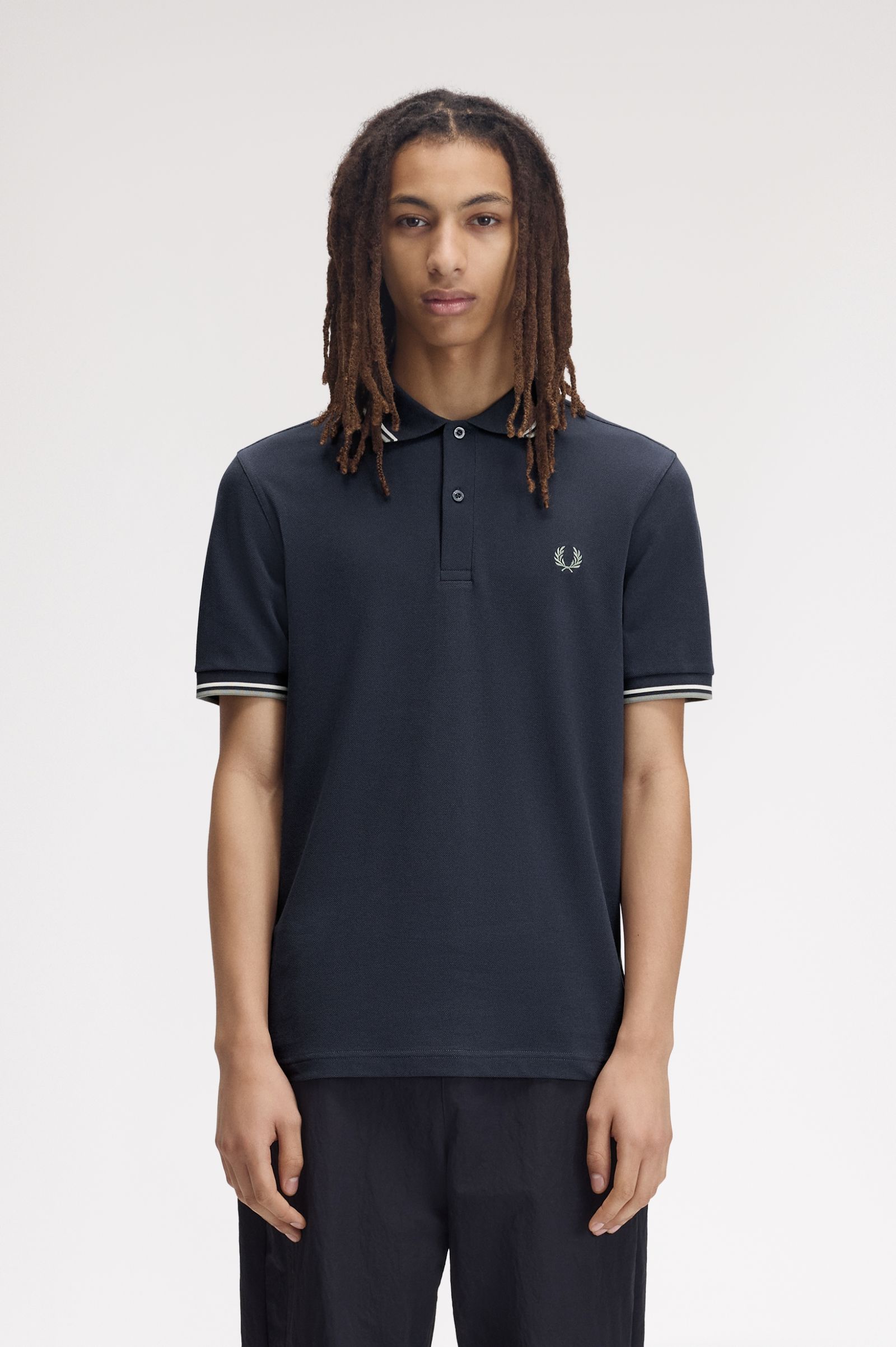 Imagem 0 de Polo Original  'Twin Tipped Fred Perry Shirt' em Azul-escuro