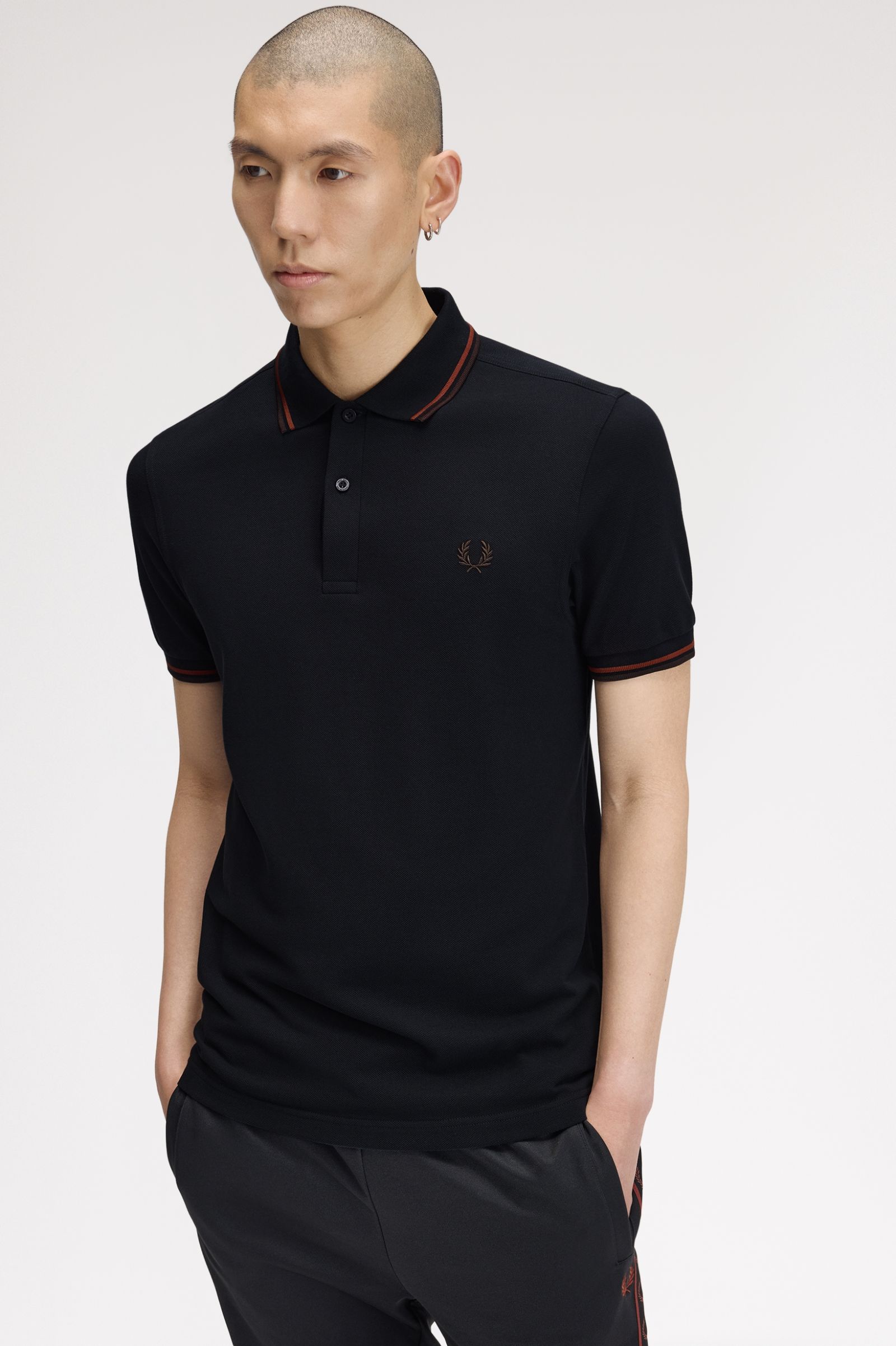 Polo Original  'Twin Tipped Fred Perry Shirt' em Azul-marinho Azul-marinho-2