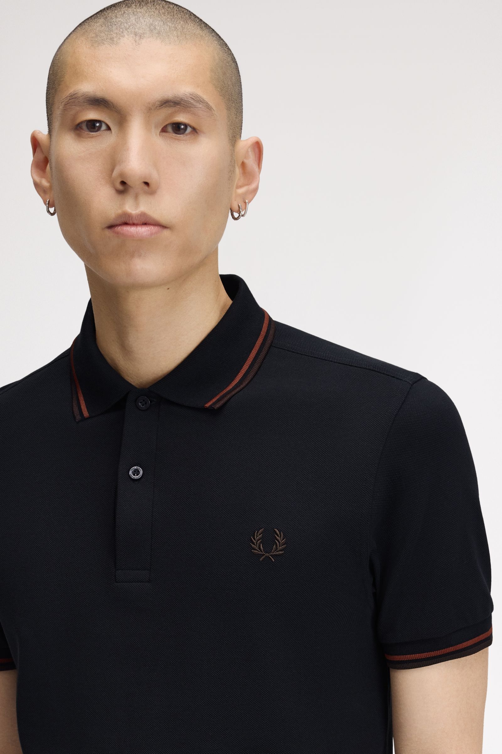 Polo Original  'Twin Tipped Fred Perry Shirt' em Azul-marinho Azul-marinho-3