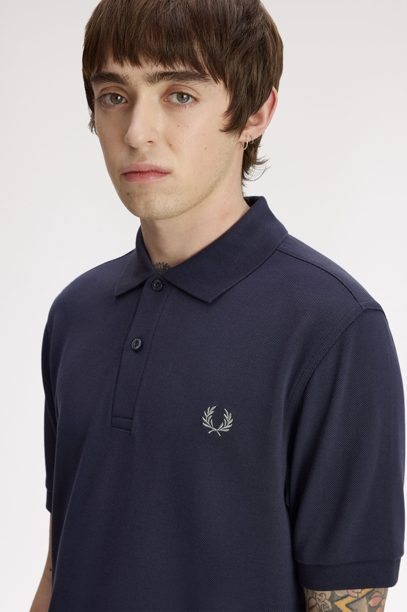 Polo Fred Perry 'M6000' em Azul-escuro Azul-escuro-3
