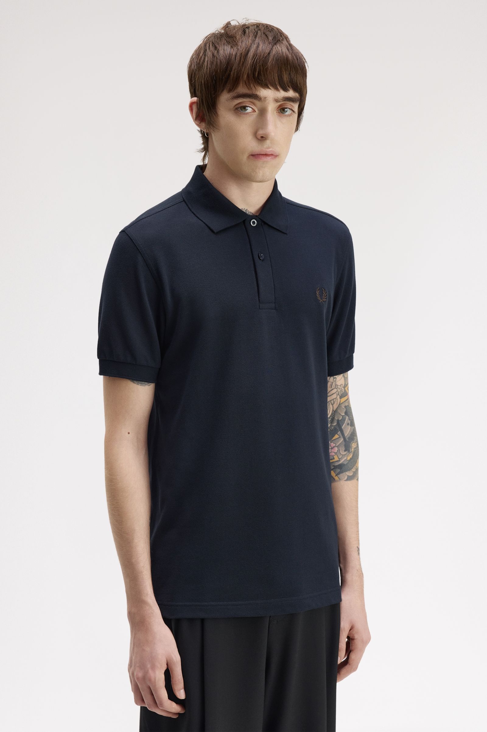 Polo Fred Perry 'M6000' em Azul-marinho Azul-marinho-2
