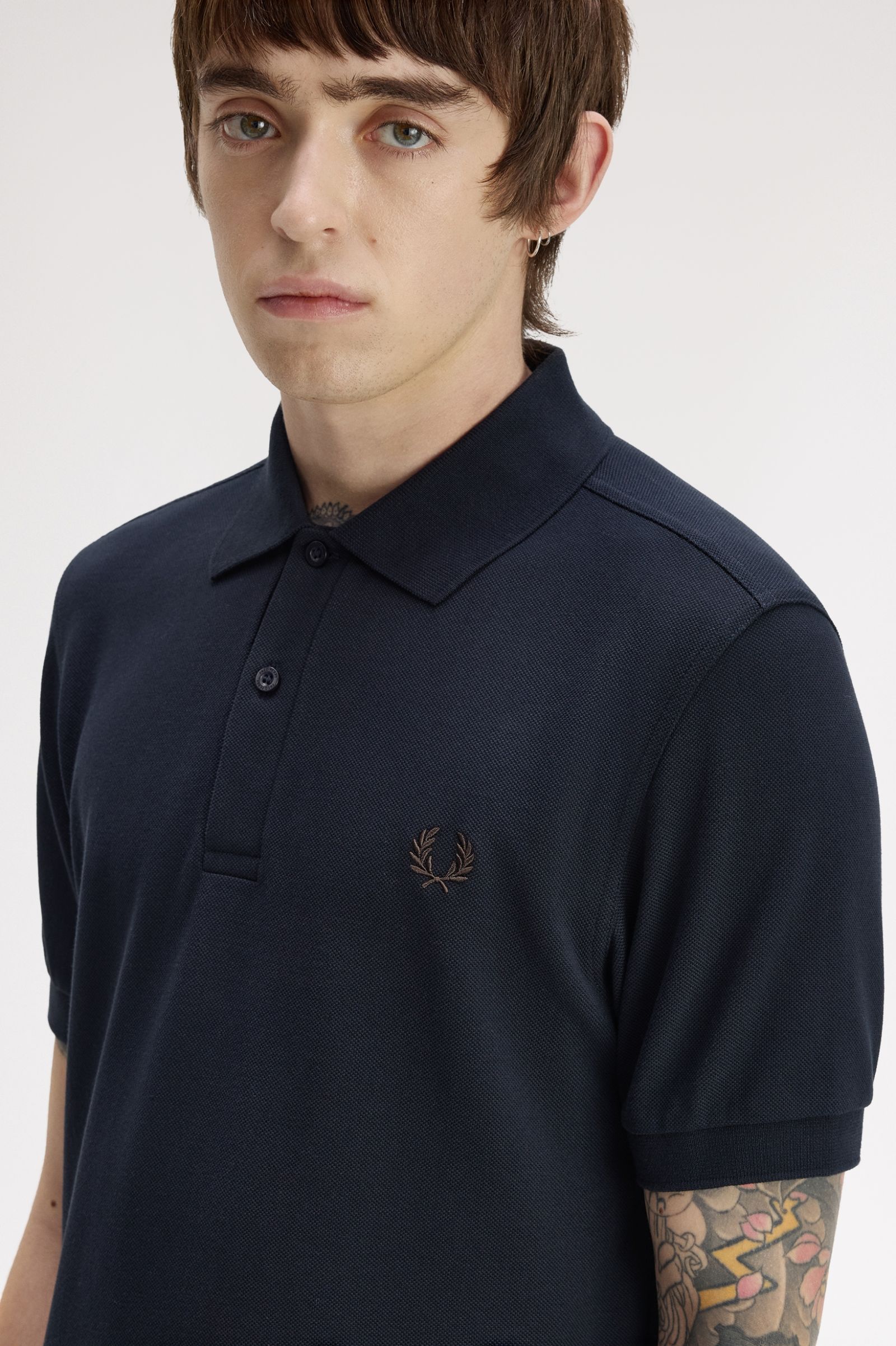 Polo Fred Perry 'M6000' em Azul-marinho Azul-marinho-3
